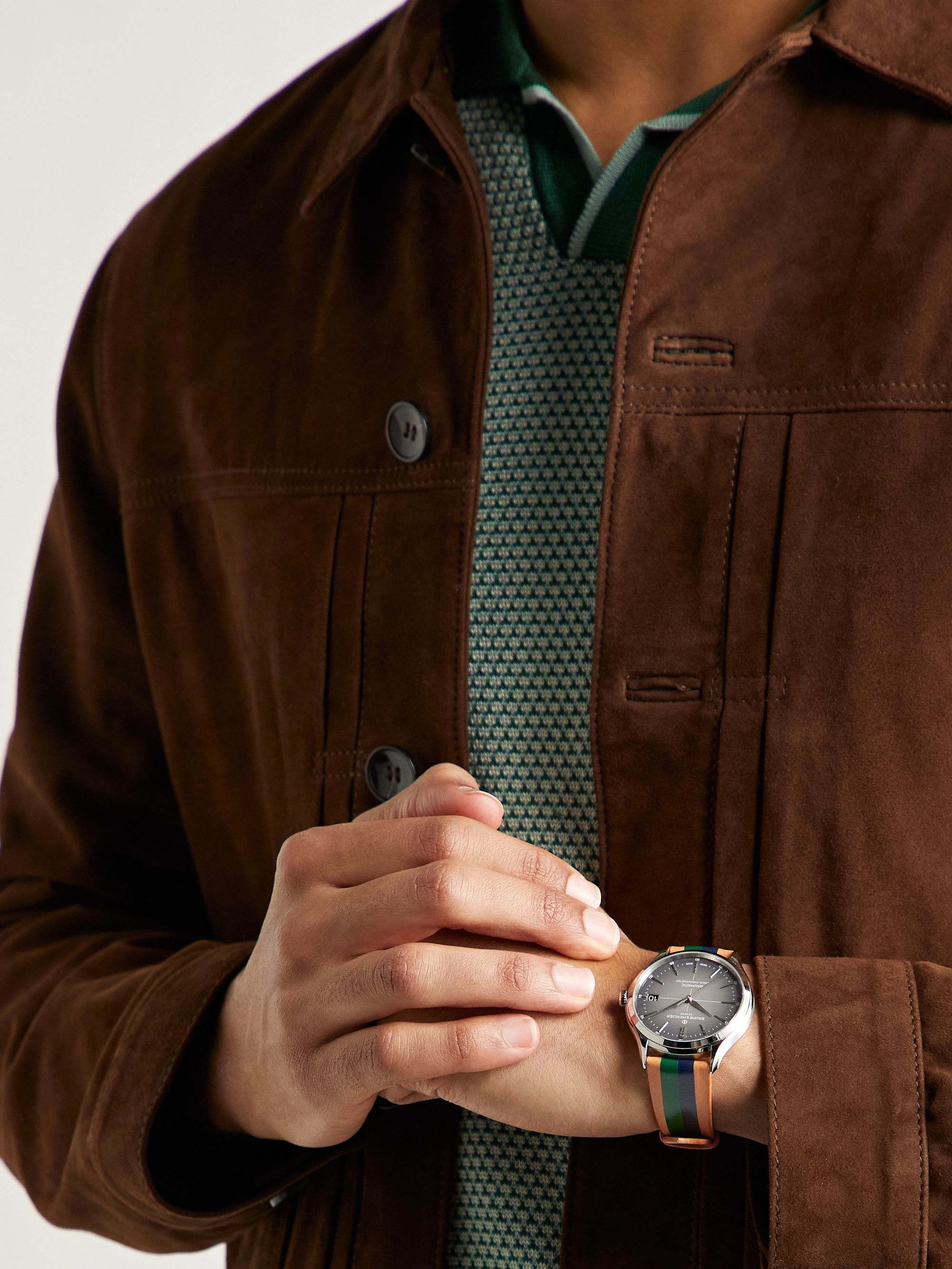 LA CALIFORNIENNE Primary Striped Leather Watch Strap