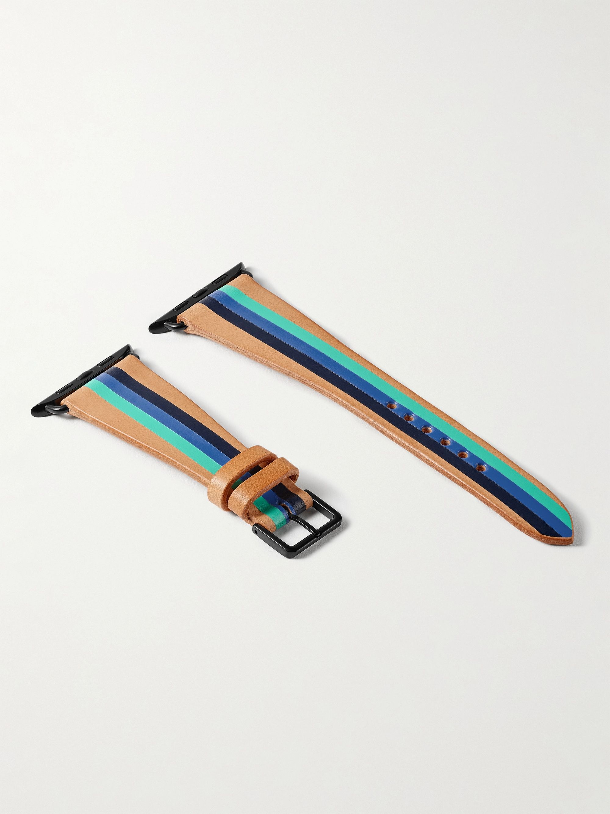 LA CALIFORNIENNE Aquatica Striped Leather Strap for MR PORTER