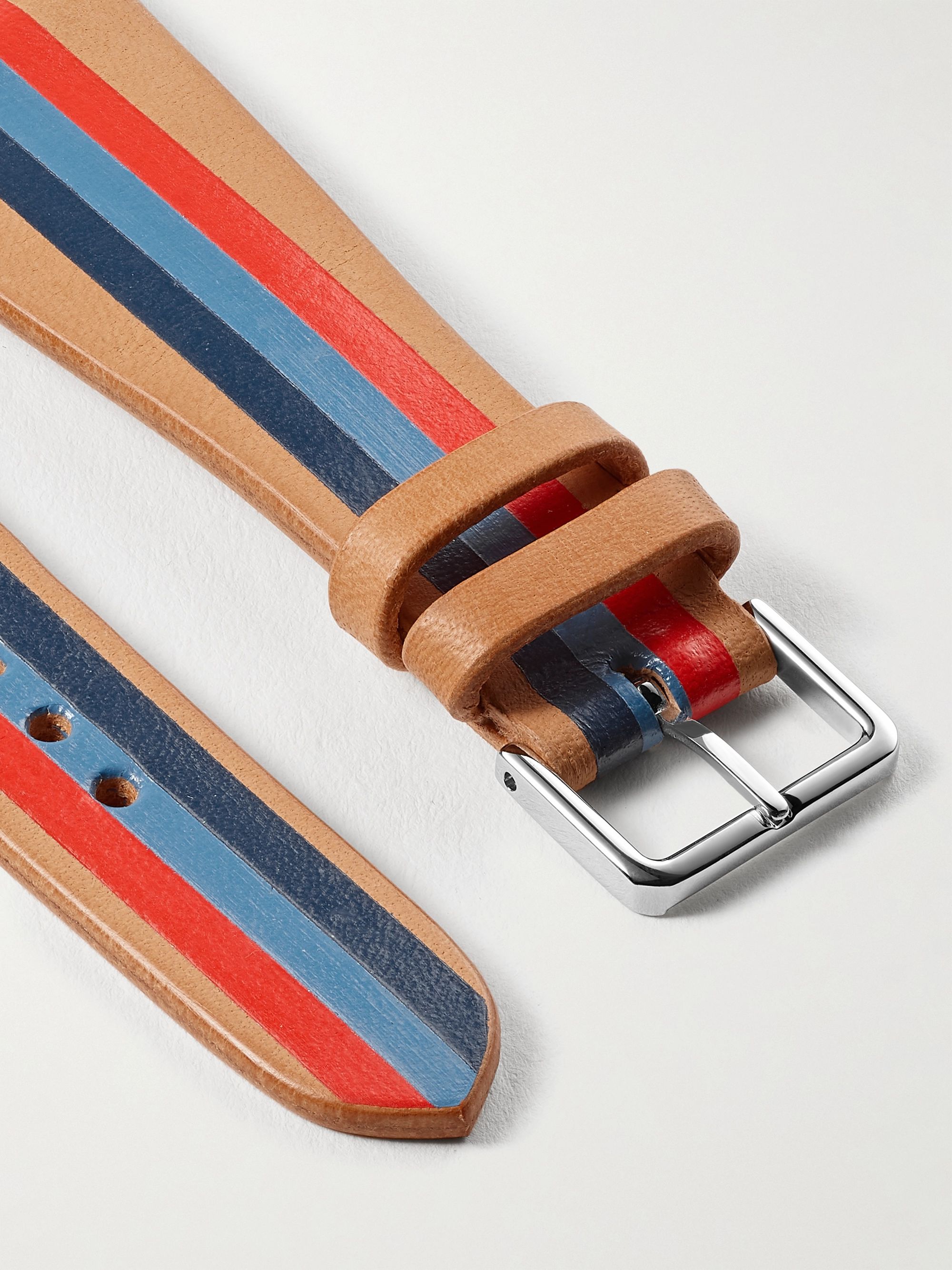 LA CALIFORNIENNE Primary Striped Leather Watch Strap