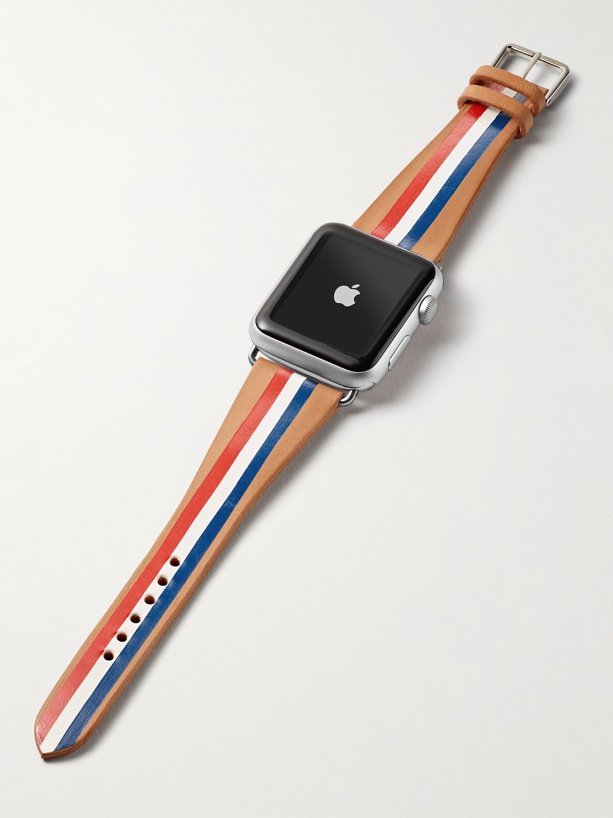 LA CALIFORNIENNE Liberty Striped Leather Watch Strap