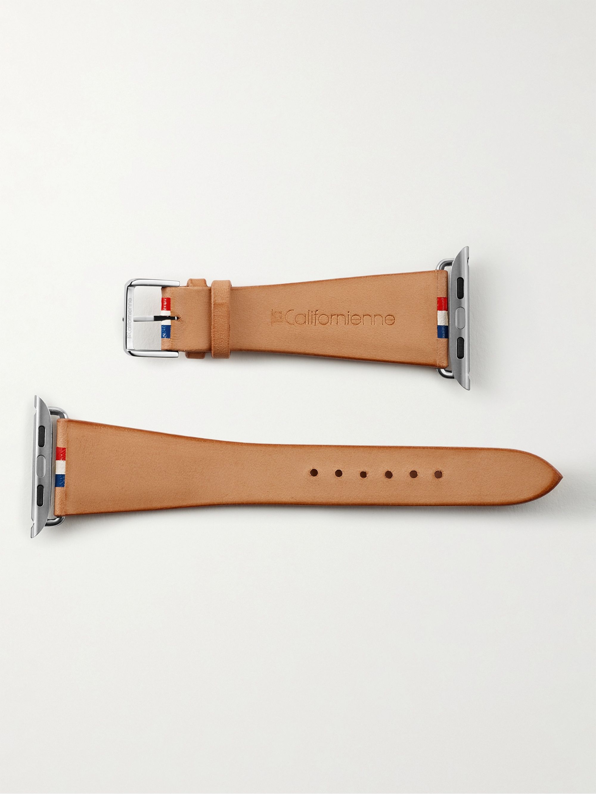 LA CALIFORNIENNE Liberty Striped Leather Watch Strap
