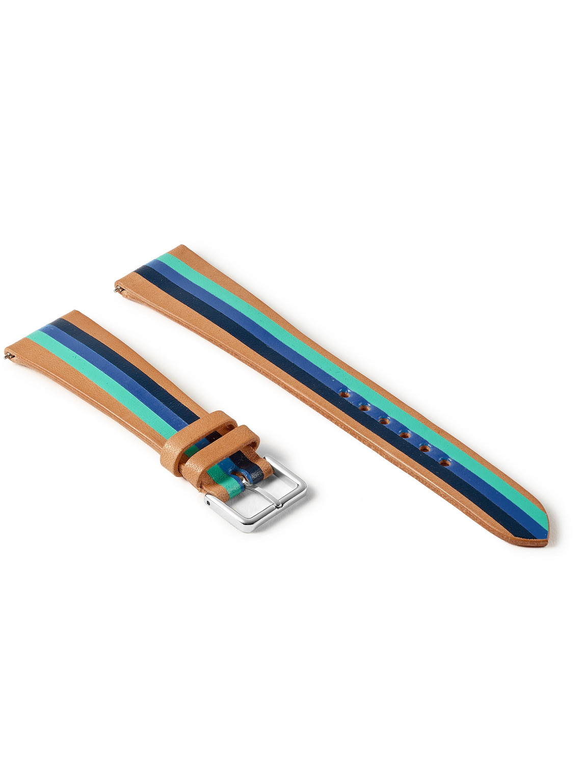 Aquatica Striped Leather Watch Strap