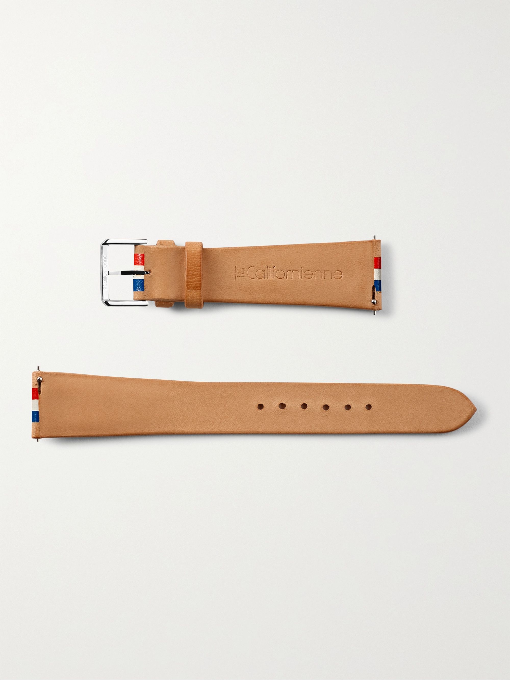 LA CALIFORNIENNE Liberty Striped Leather Watch Strap