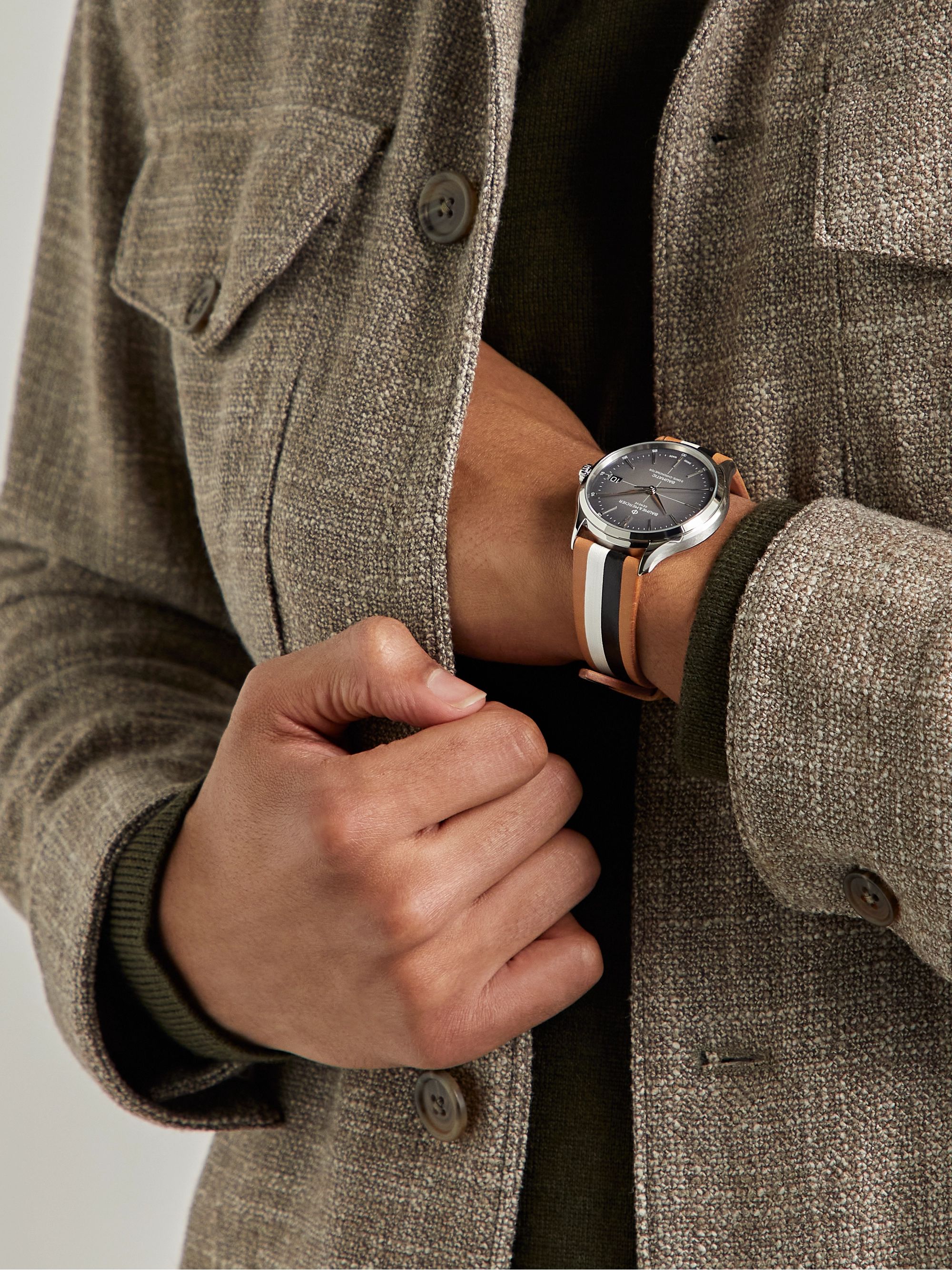 LA CALIFORNIENNE Primary Striped Leather Watch Strap