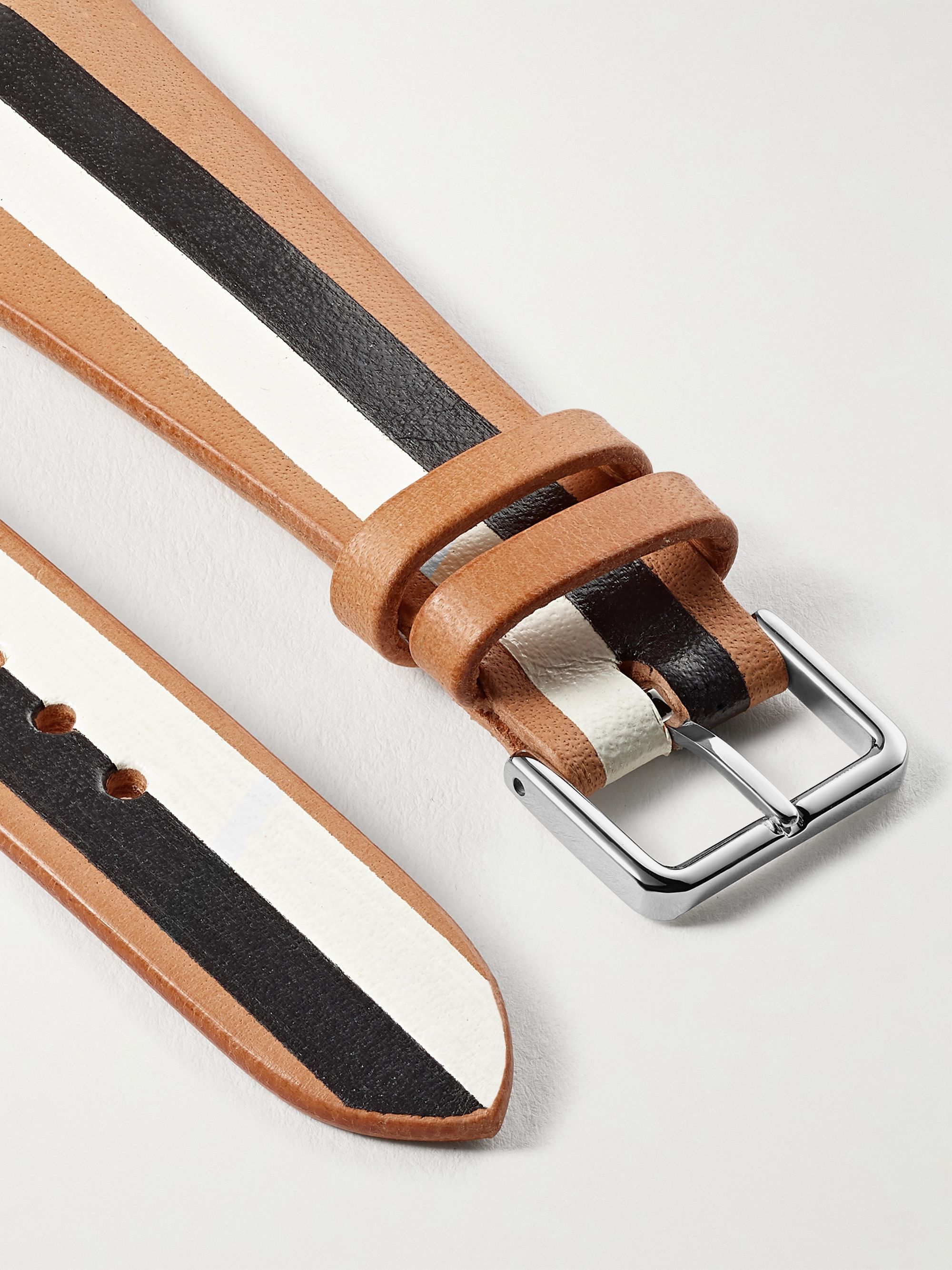 LA CALIFORNIENNE Primary Striped Leather Watch Strap