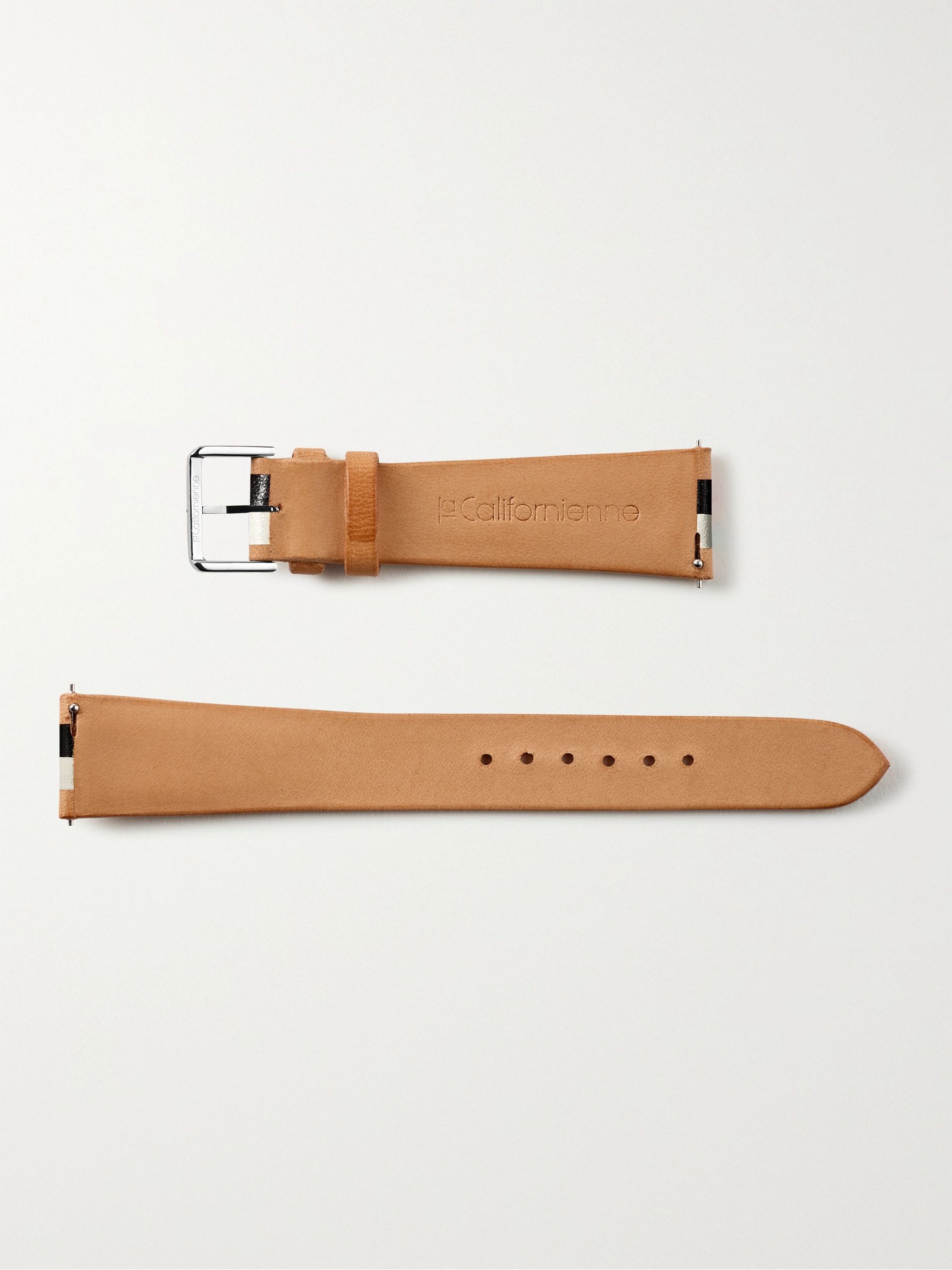 LA CALIFORNIENNE Primary Striped Leather Watch Strap