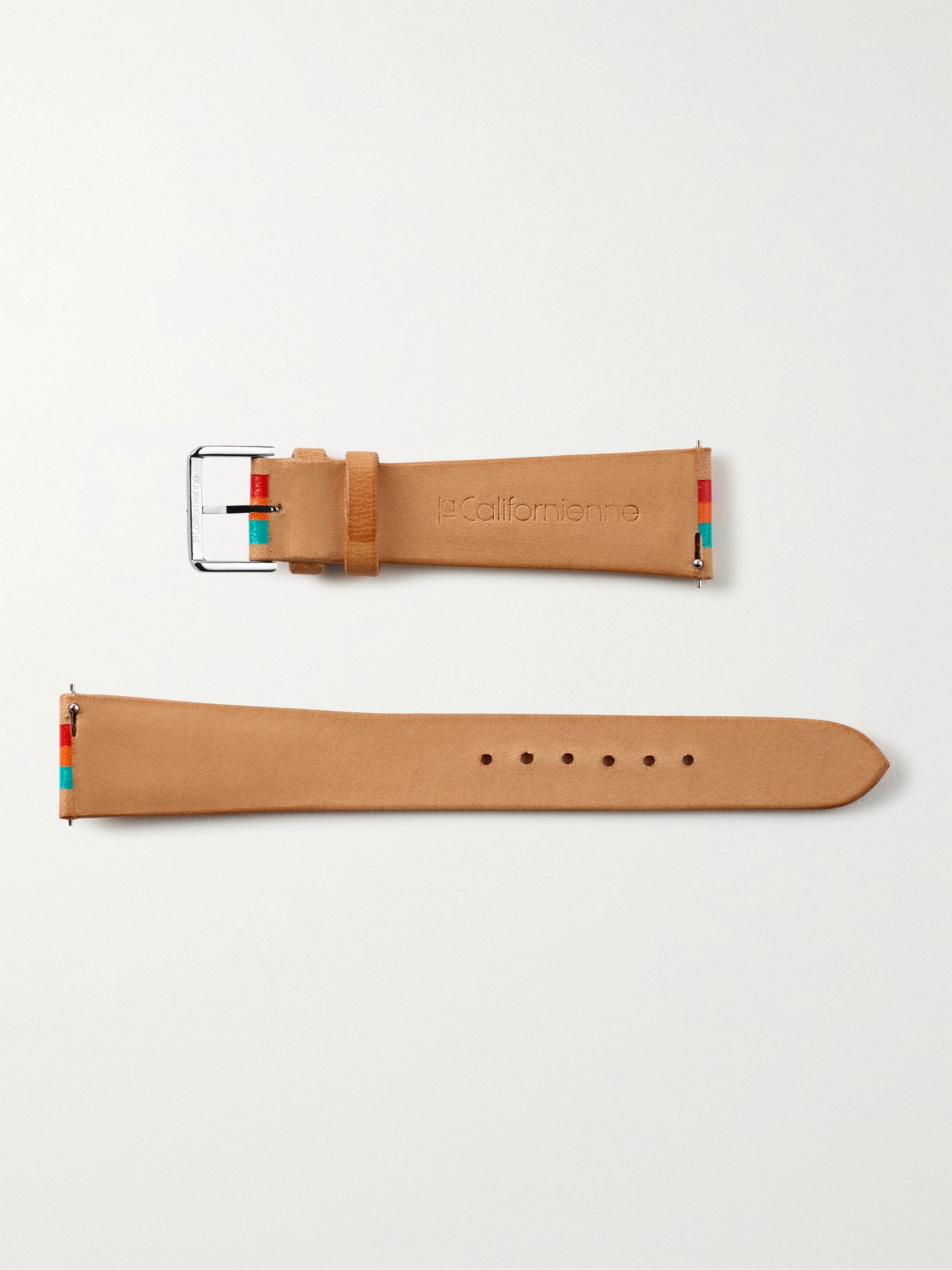 LA CALIFORNIENNE Primary Striped Leather Watch Strap