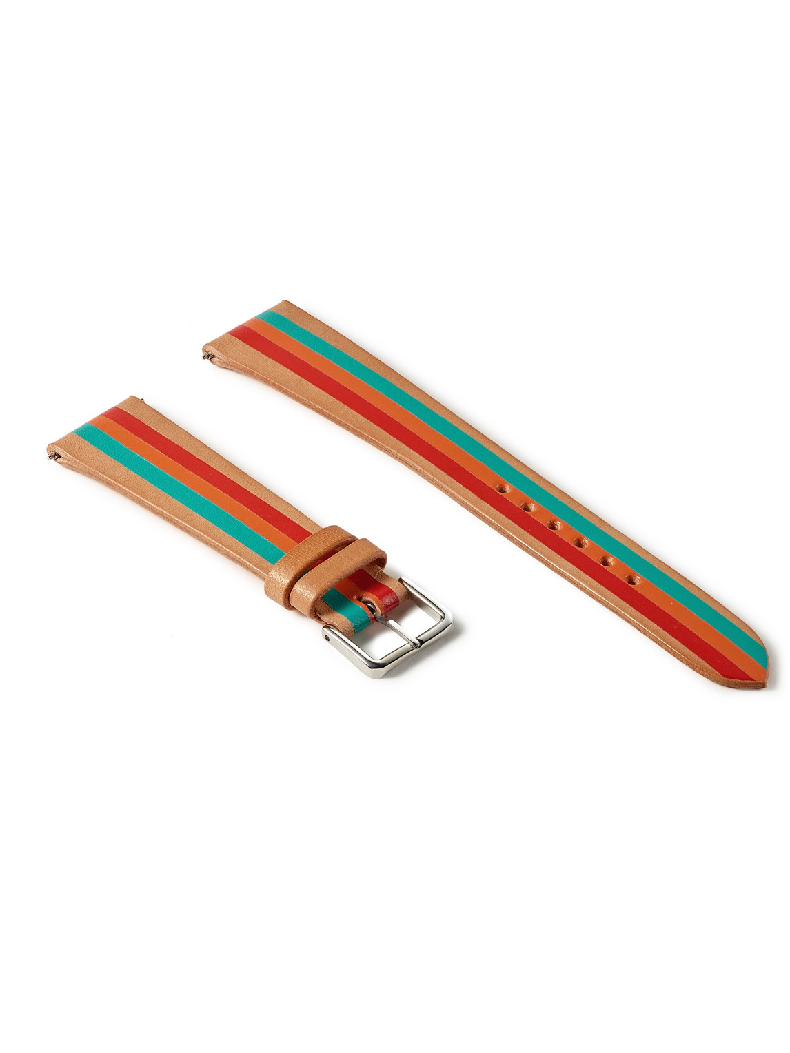 Terrazza Striped Leather Watch Strap