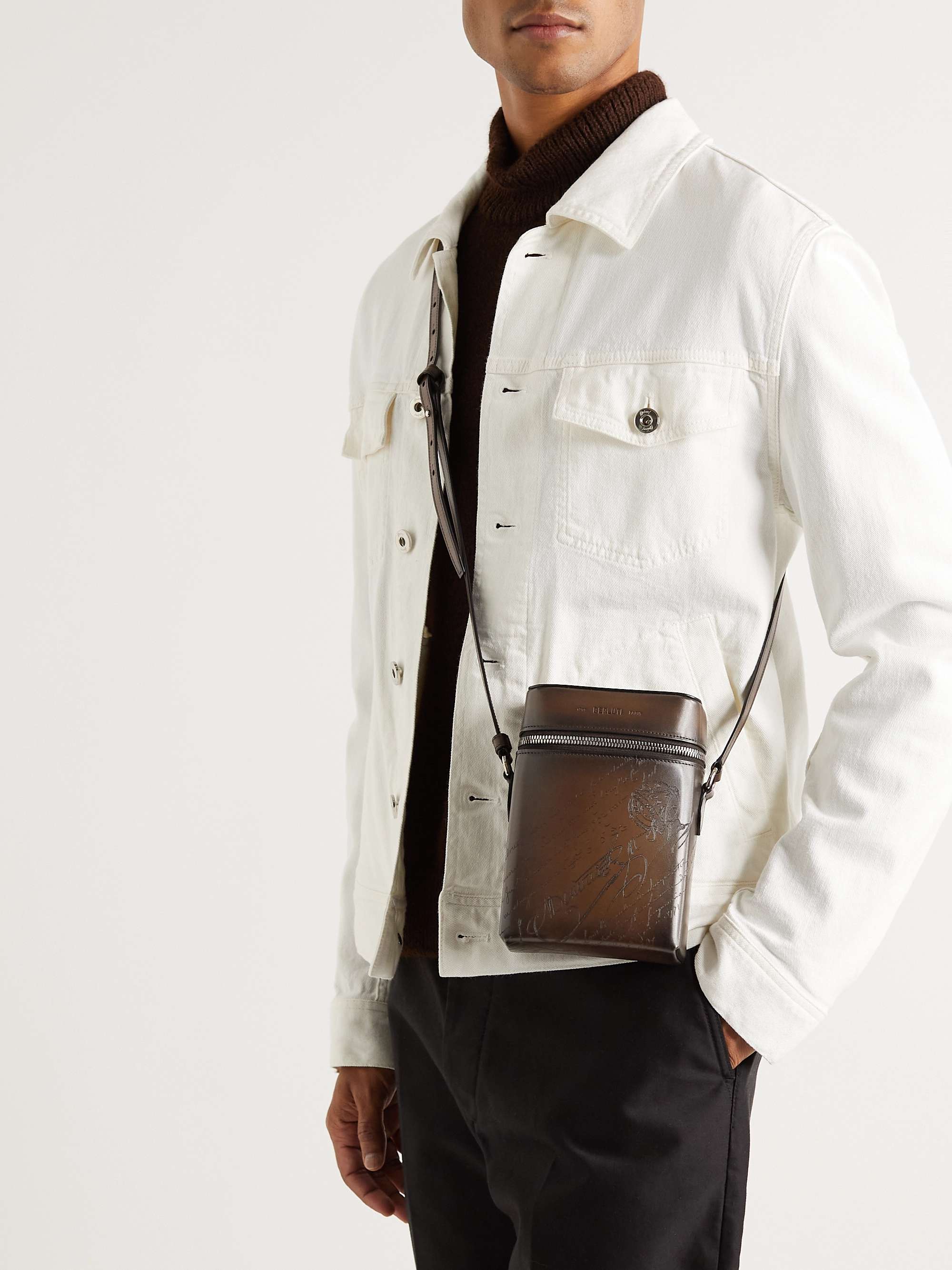 BERLUTI Scritto Venezia Leather Messenger Bag
