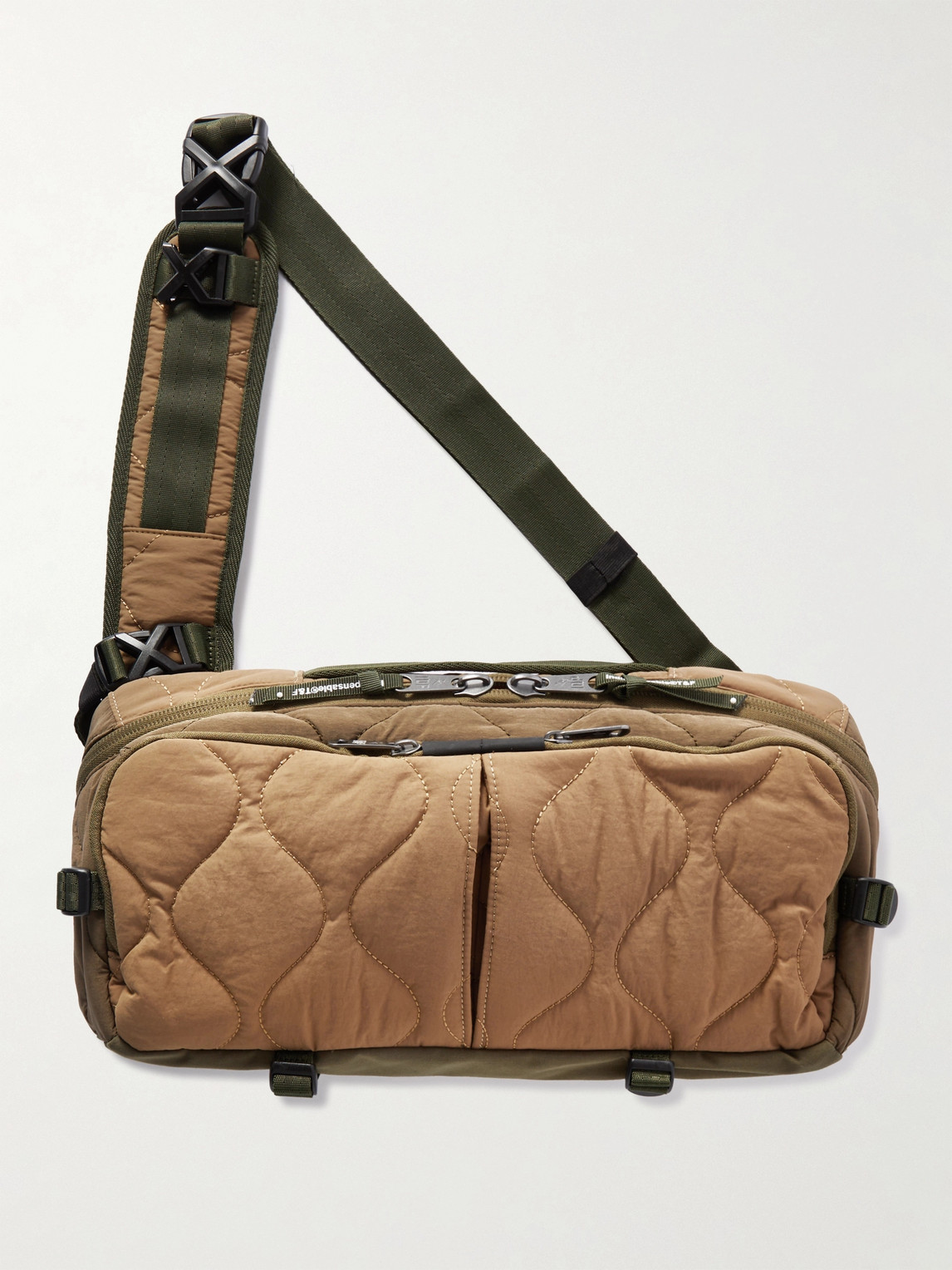 Indispensable Quilted Shell Messenger Bag In Green
