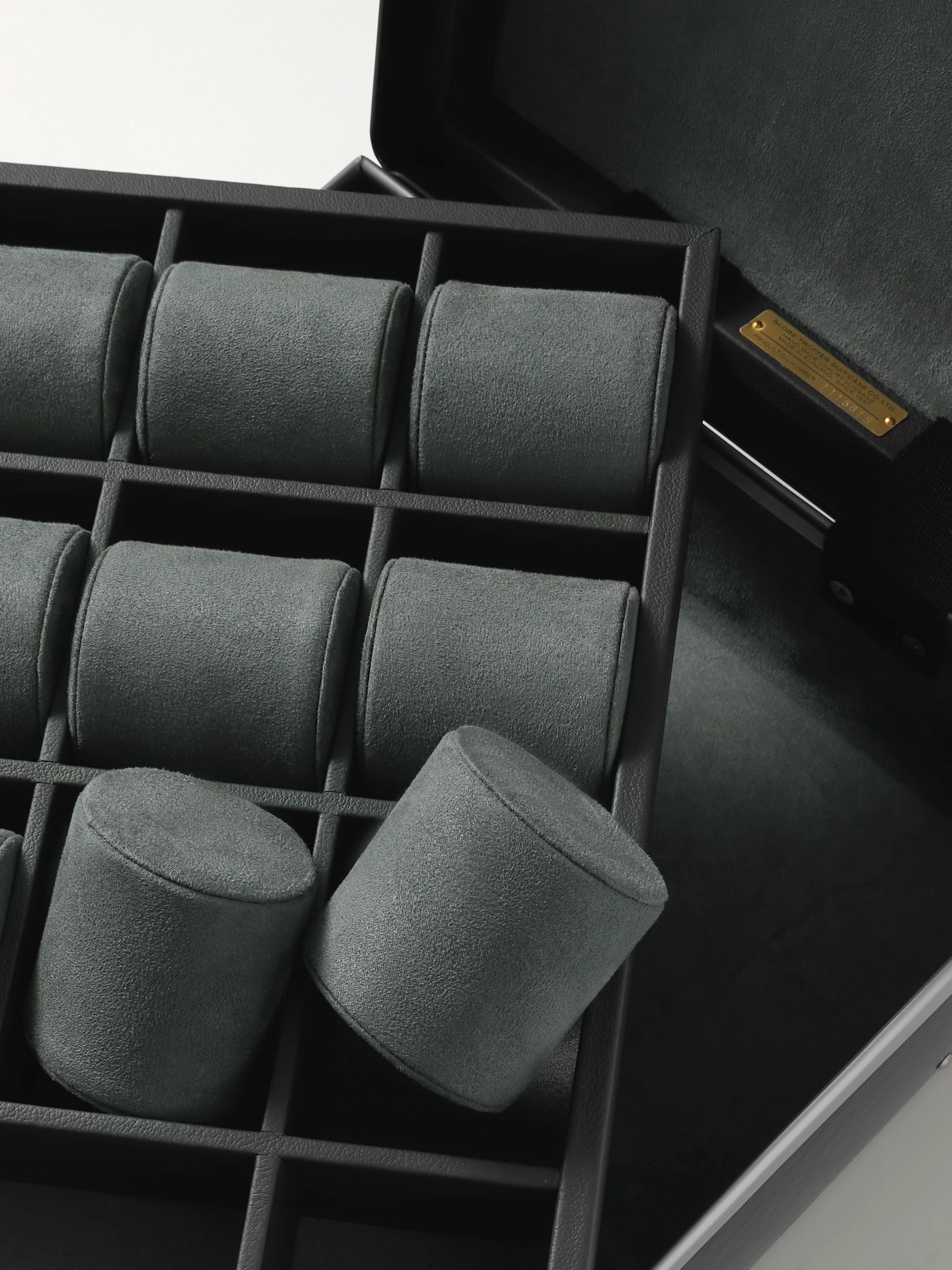 GLOBE-TROTTER Centenary Leather-Trimmed Twelve-Watch Box