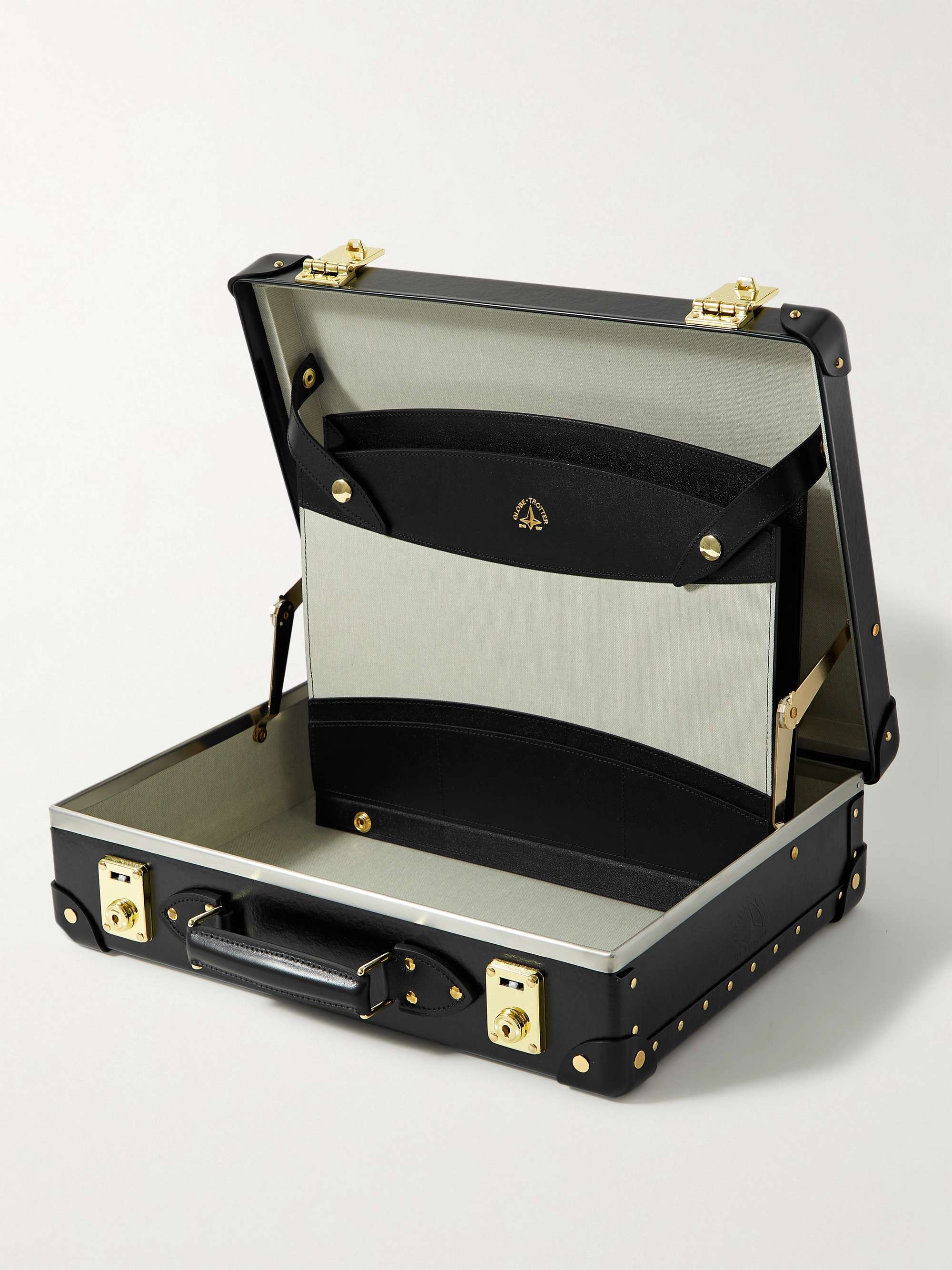 GLOBE-TROTTER Centenary Leather-Trimmed Briefcase