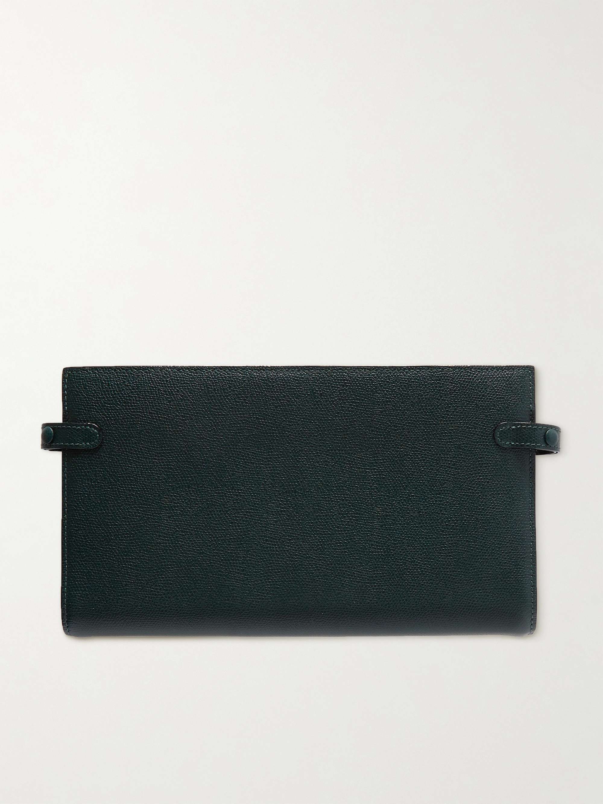 VALEXTRA Pebble-Grain Leather Tech Case