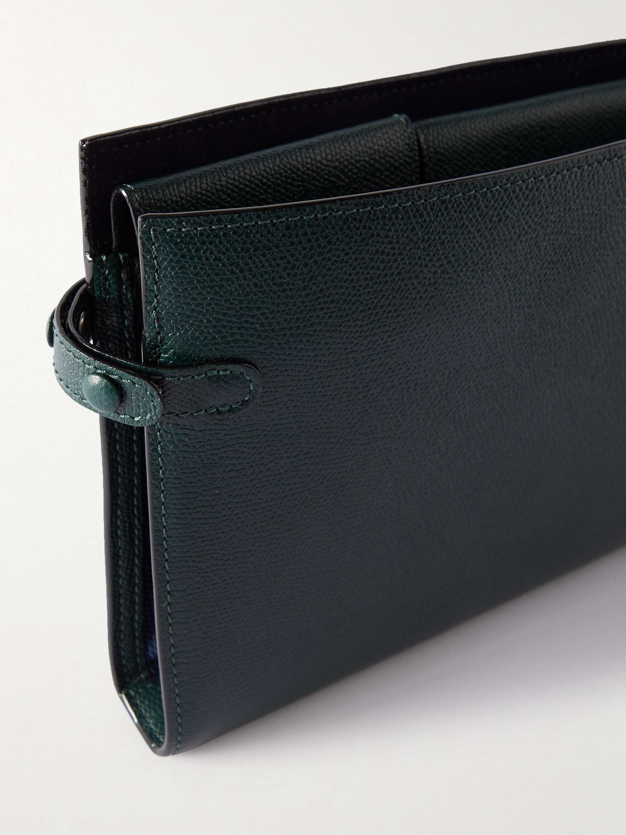 VALEXTRA Pebble-Grain Leather Tech Case