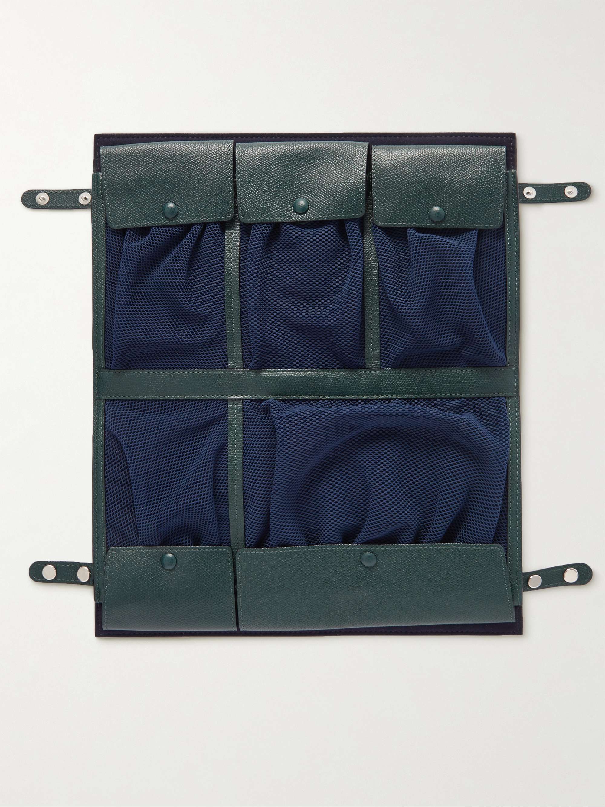 VALEXTRA Pebble-Grain Leather Tech Case