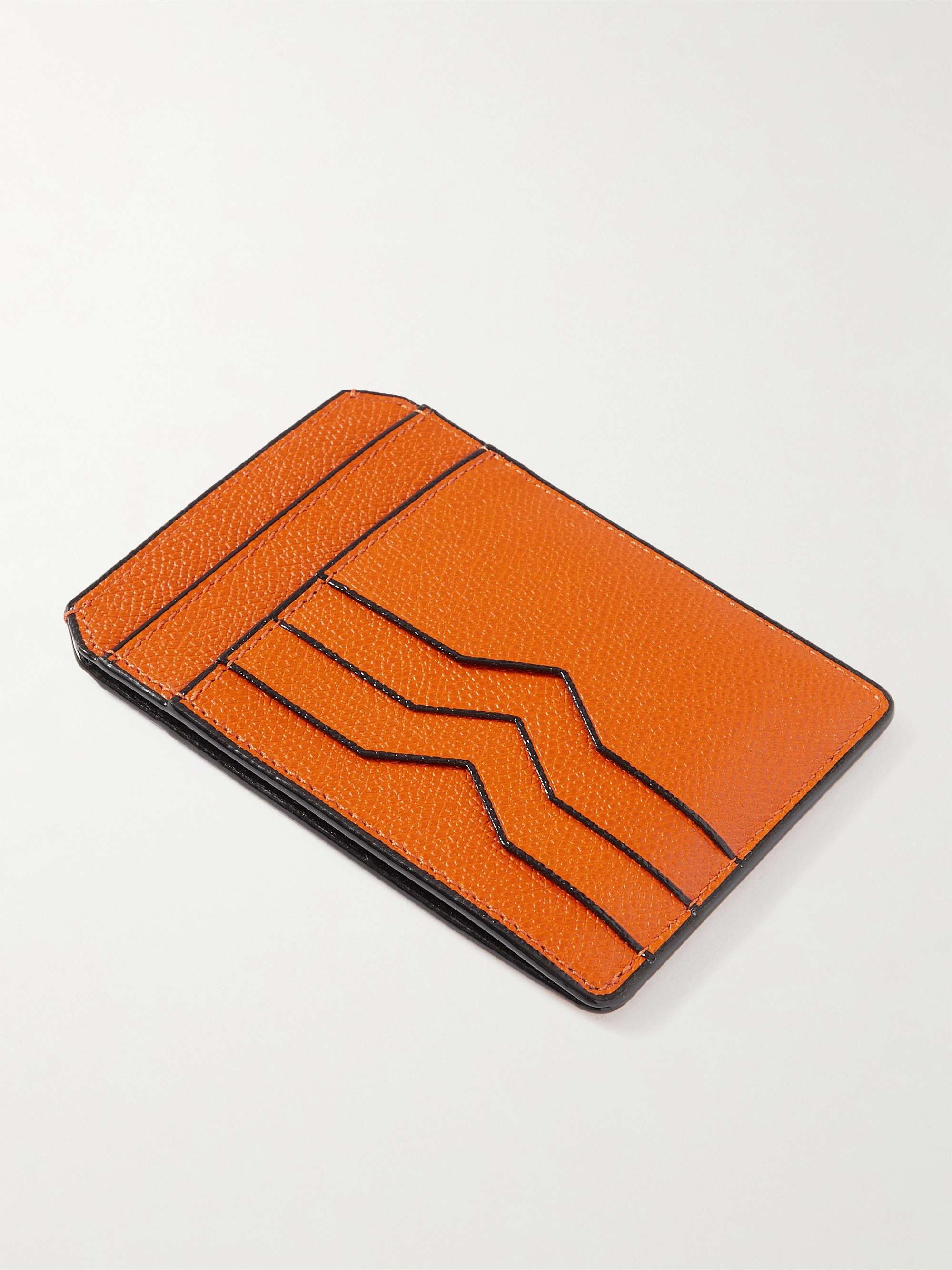 VALEXTRA Pebble-Grain Leather Cardholder for Men | MR PORTER