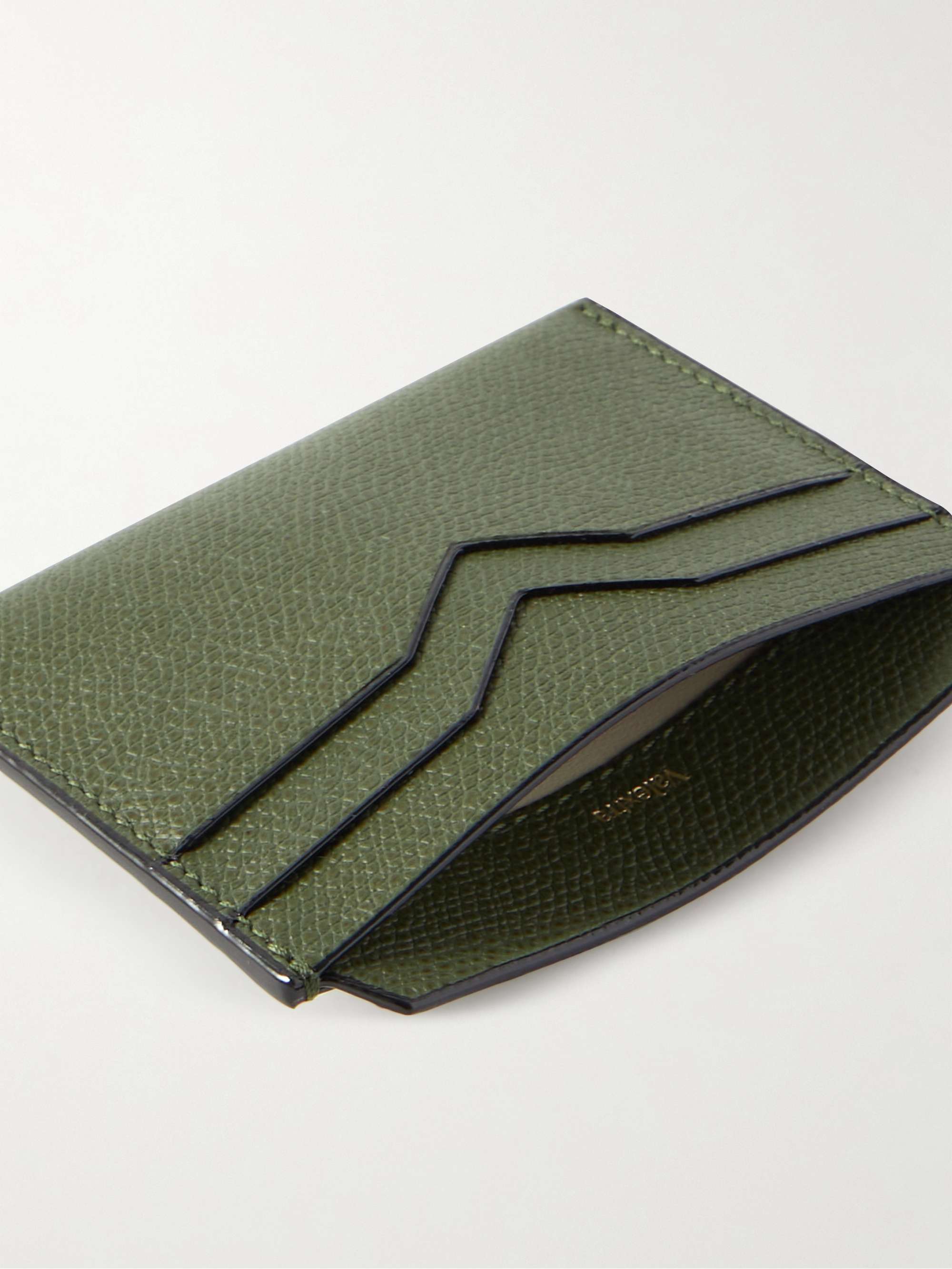 VALEXTRA Pebble-Grain Leather Cardholder
