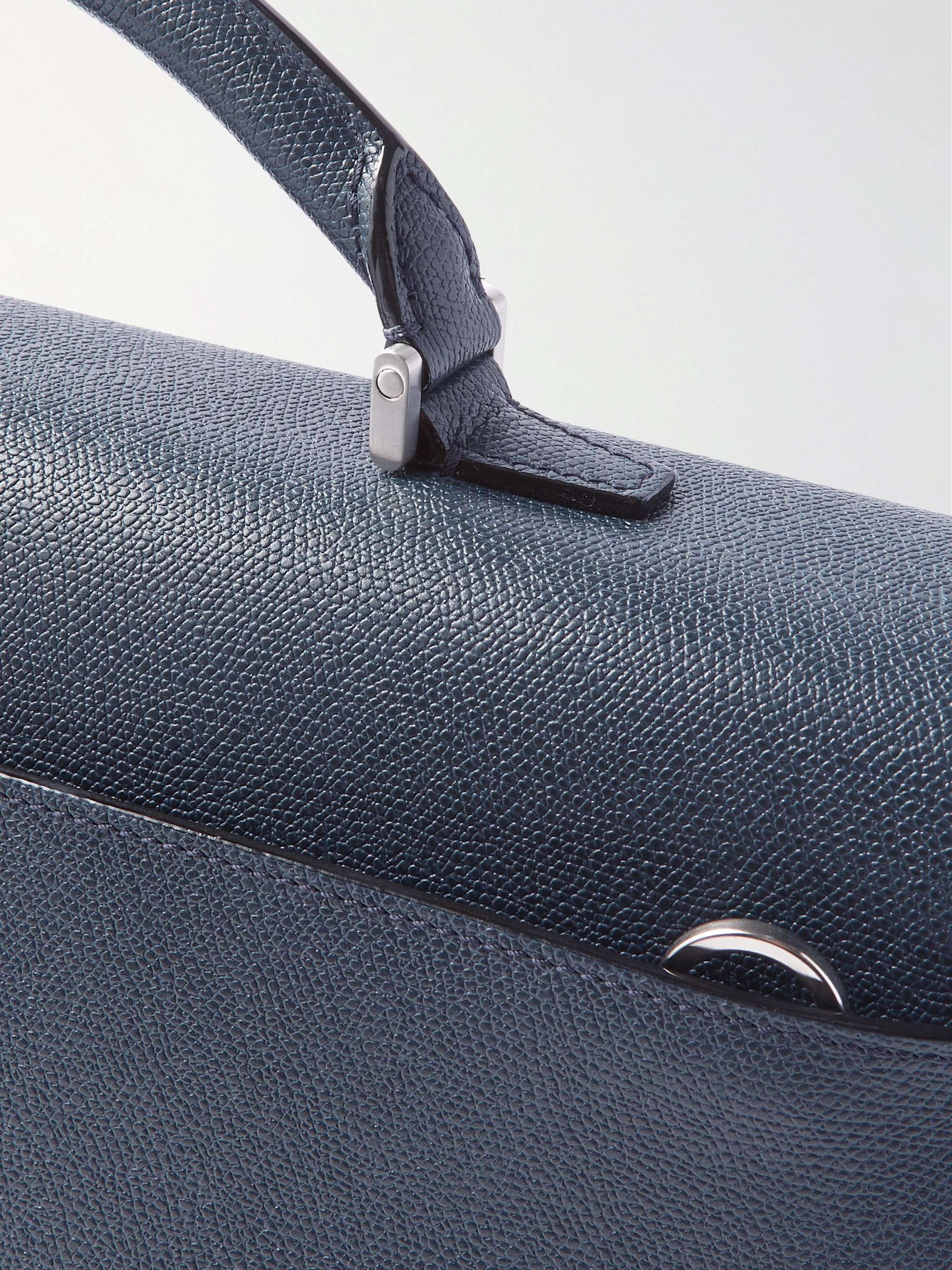 VALEXTRA Pebble-Grain Leather Briefcase