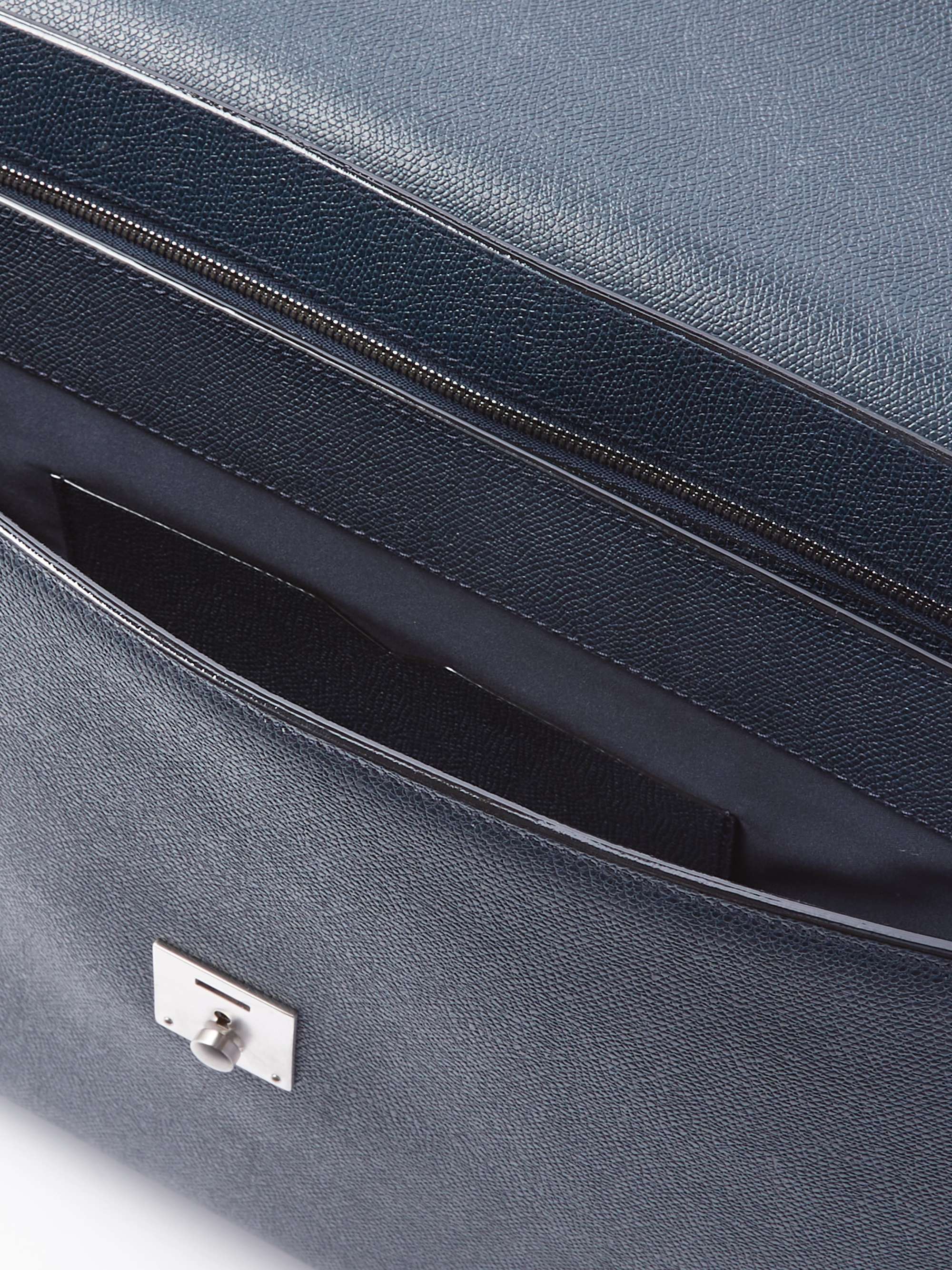VALEXTRA Pebble-Grain Leather Briefcase