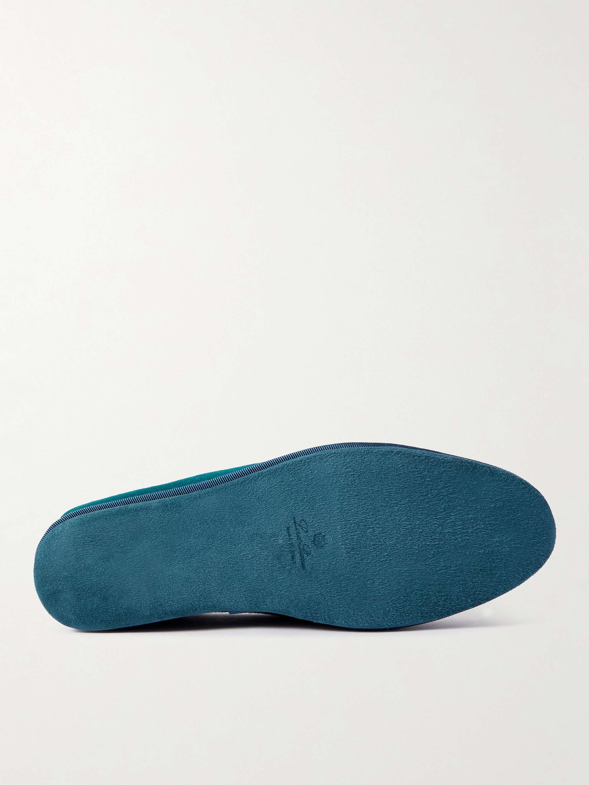LORO PIANA Logo-Embroidered Cashmere Slippers