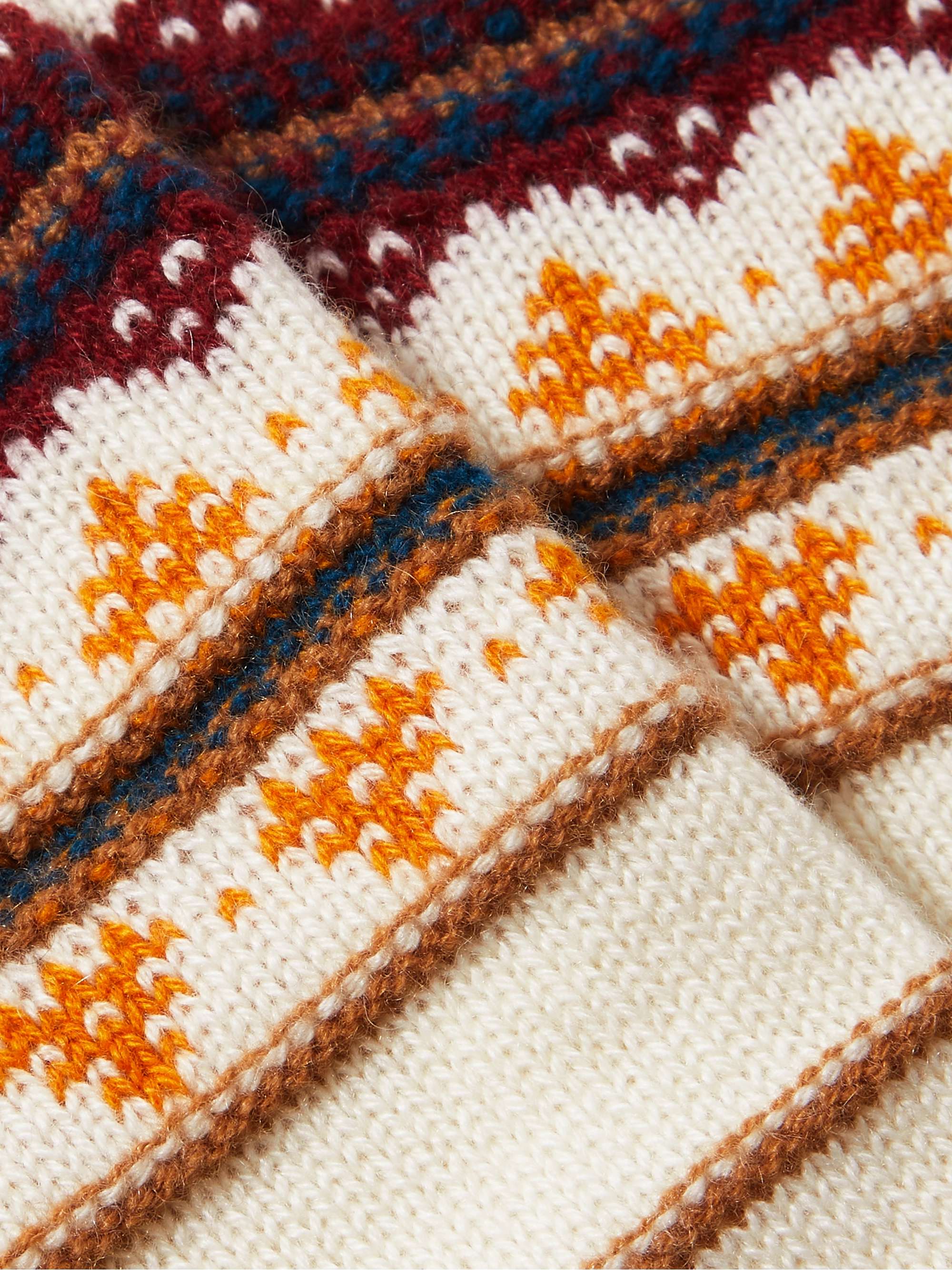LORO PIANA Fair Isle Cashmere Socks