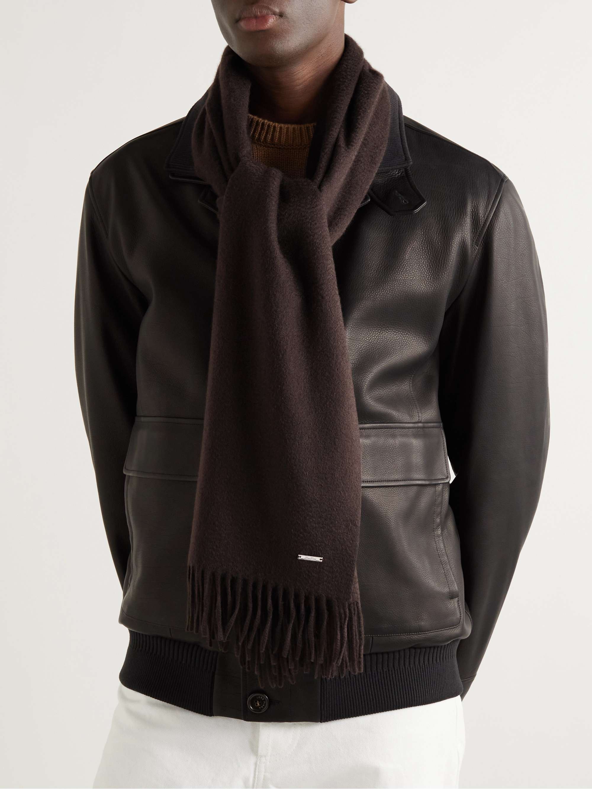 LORO PIANA Fringed Cashmere Scarf
