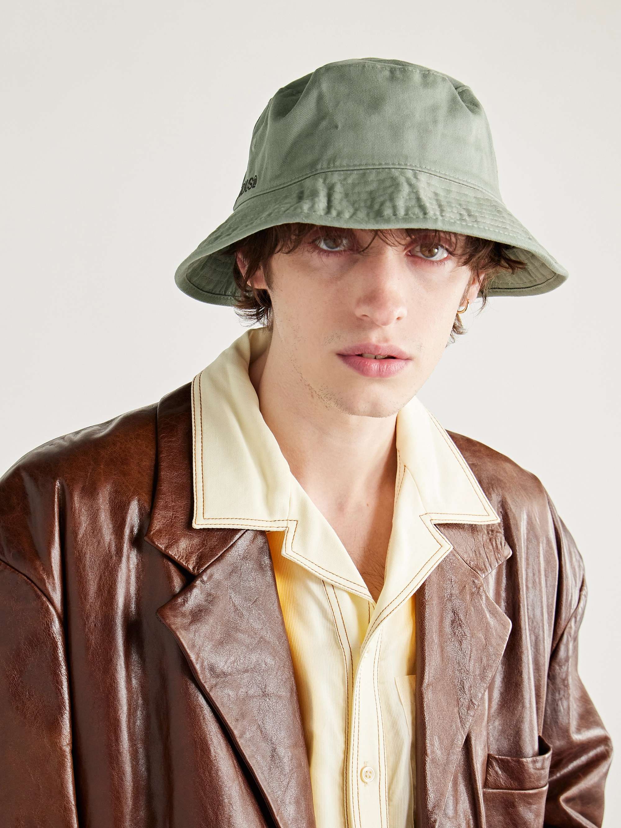 ACNE STUDIOS Brimmo Logo-Embroidered Cotton-Twill Bucket Hat