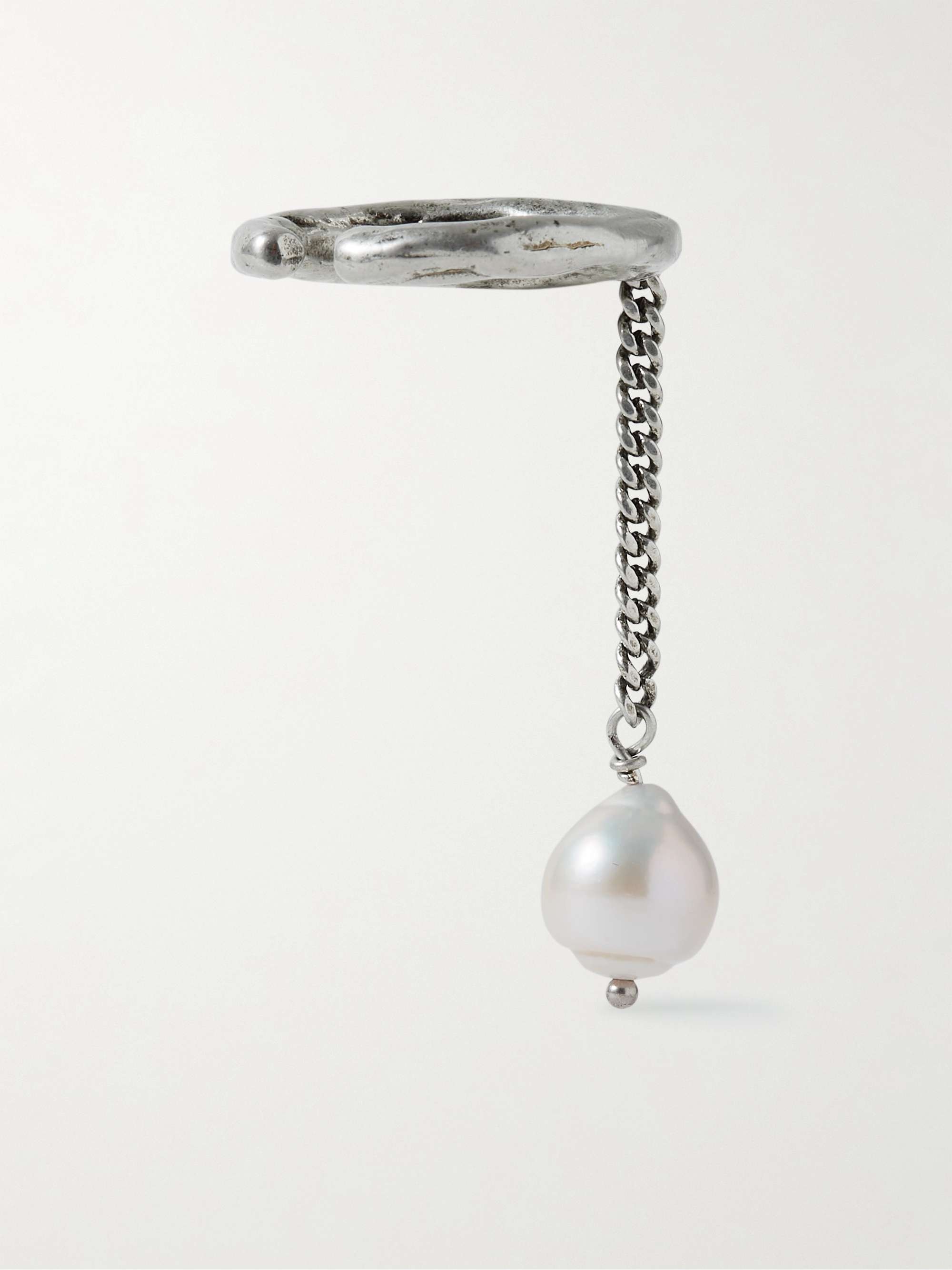 ACNE STUDIOS Silver-Tone Pearl Ear Cuff