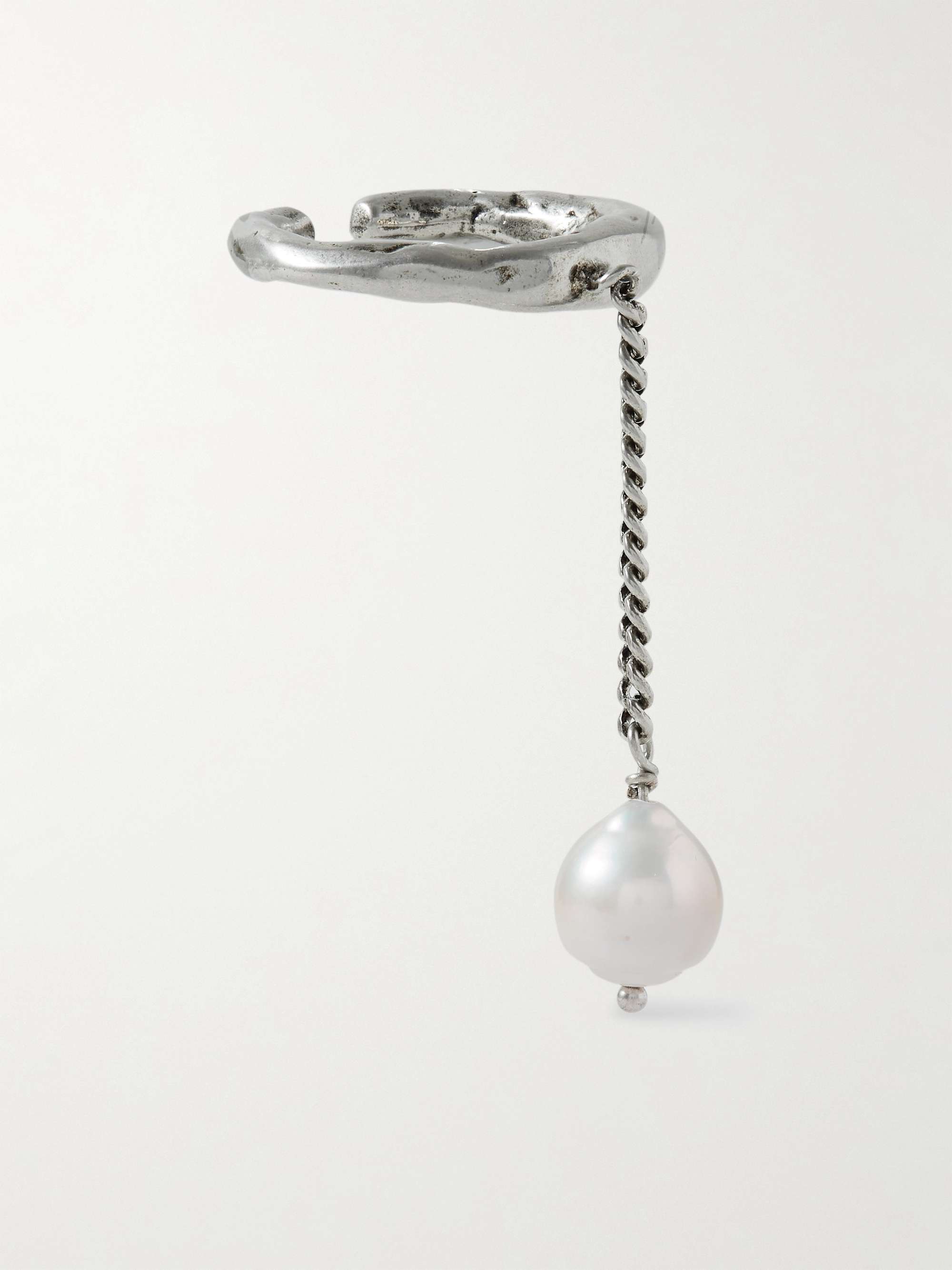 ACNE STUDIOS Silver-Tone Pearl Ear Cuff