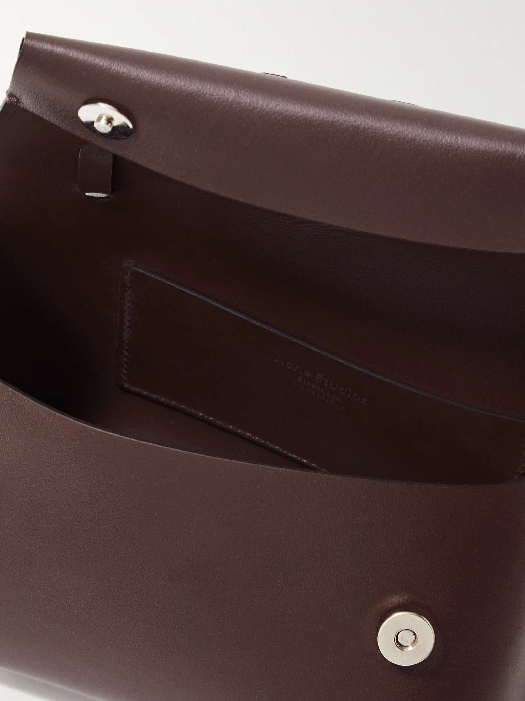 ACNE STUDIOS Small Logo-Print Leather Messenger Bag