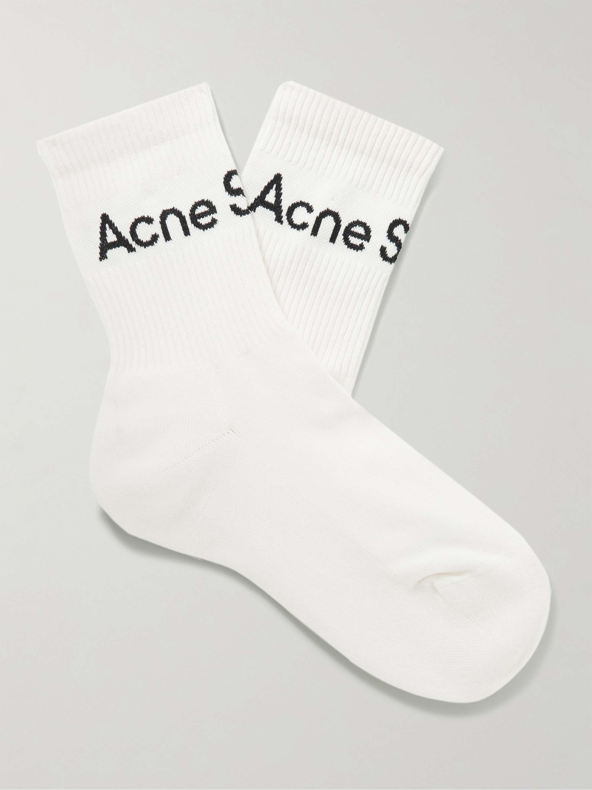 ACNE STUDIOS Logo-Jacquard Cotton-Blend Socks