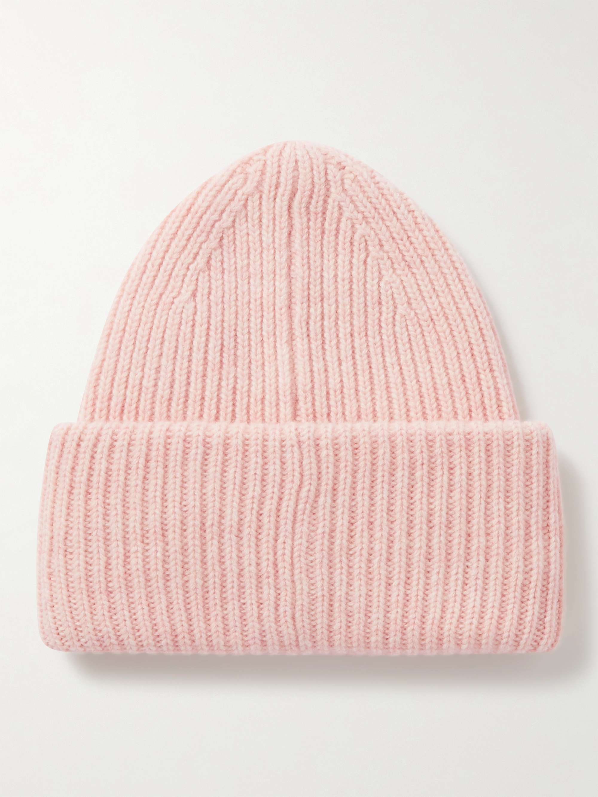 ACNE STUDIOS Logo-Appliquéd Ribbed Wool Beanie