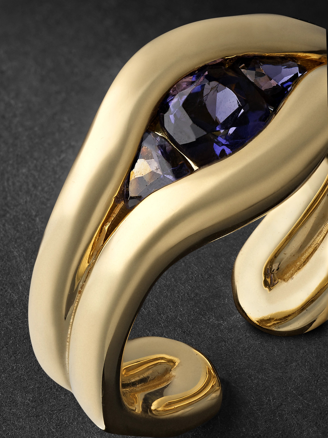 Shop Fernando Jorge Trillion 18-karat Gold Iolite Ring