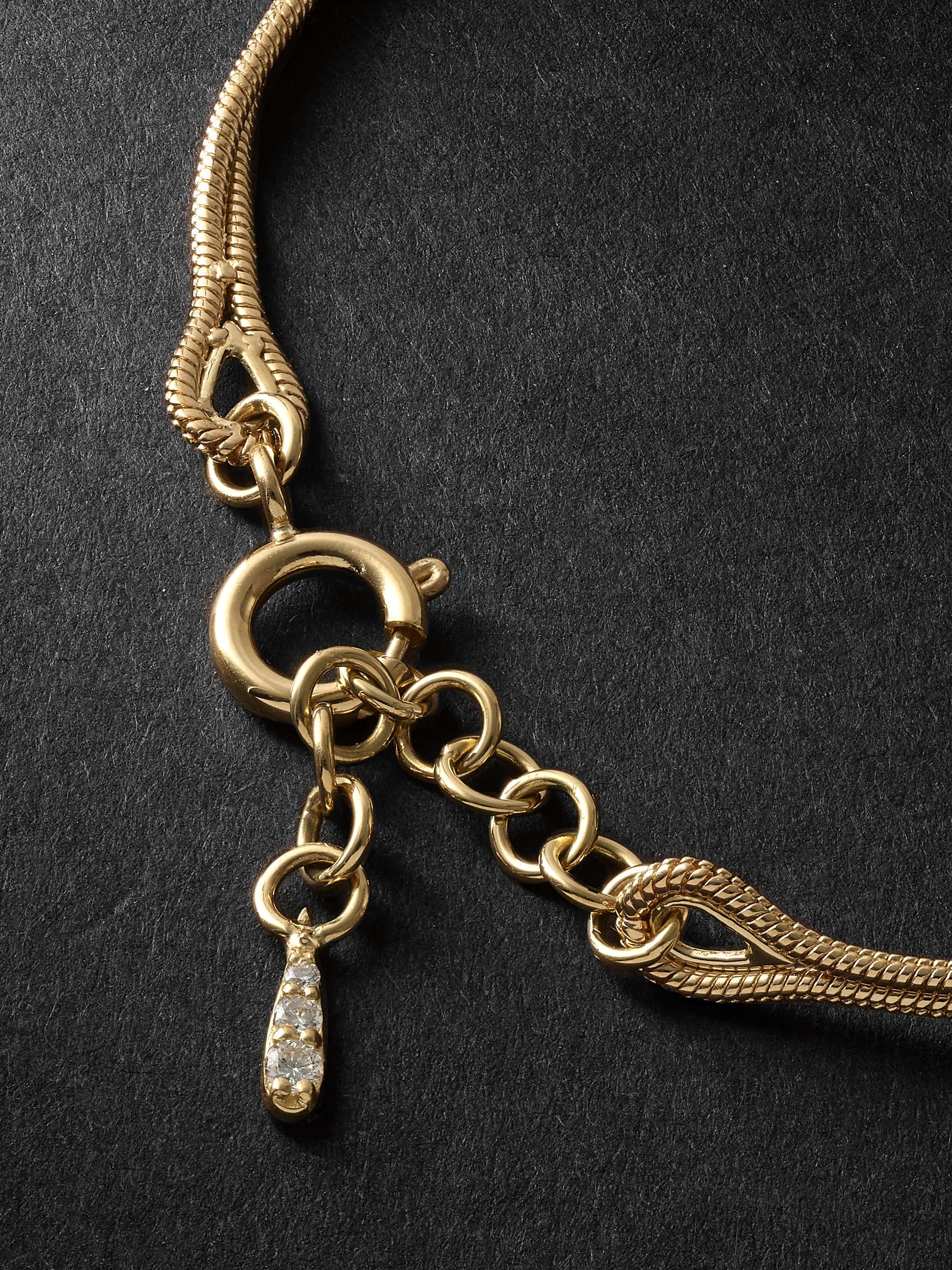 FERNANDO JORGE Fluid 18-Karat Gold, Lapis Lazuli and Diamond Bracelet