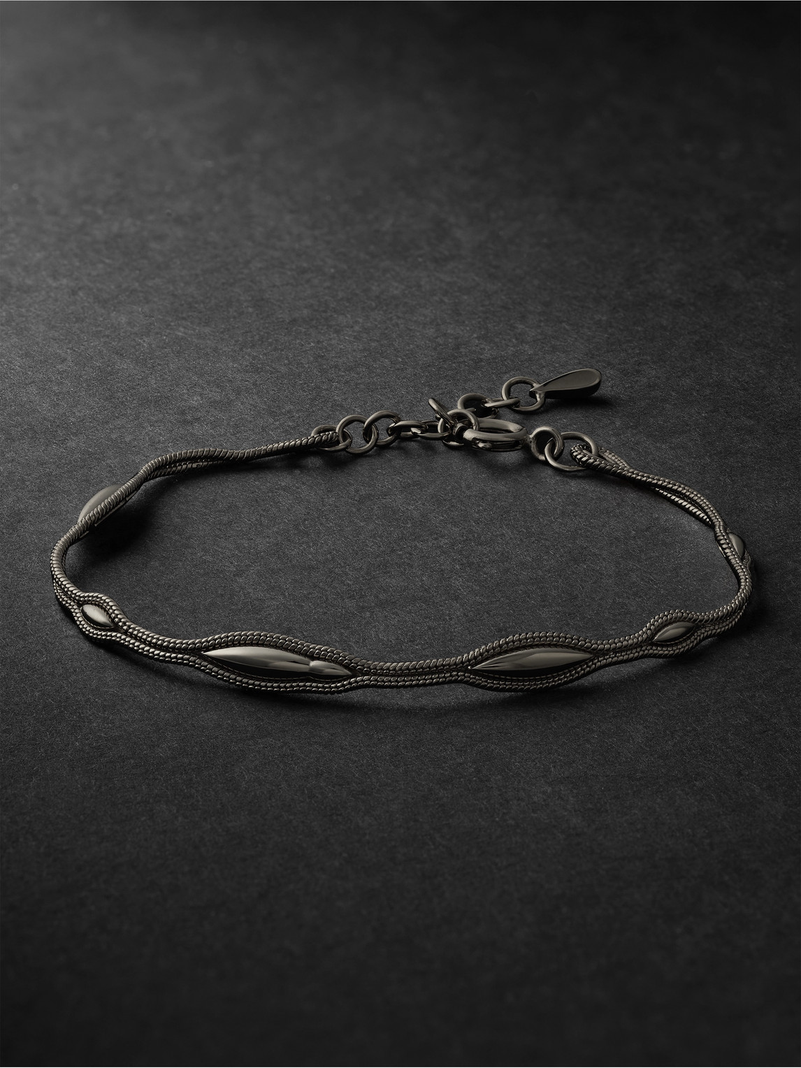 Fluid Black Rhodium-Plated Bracelet