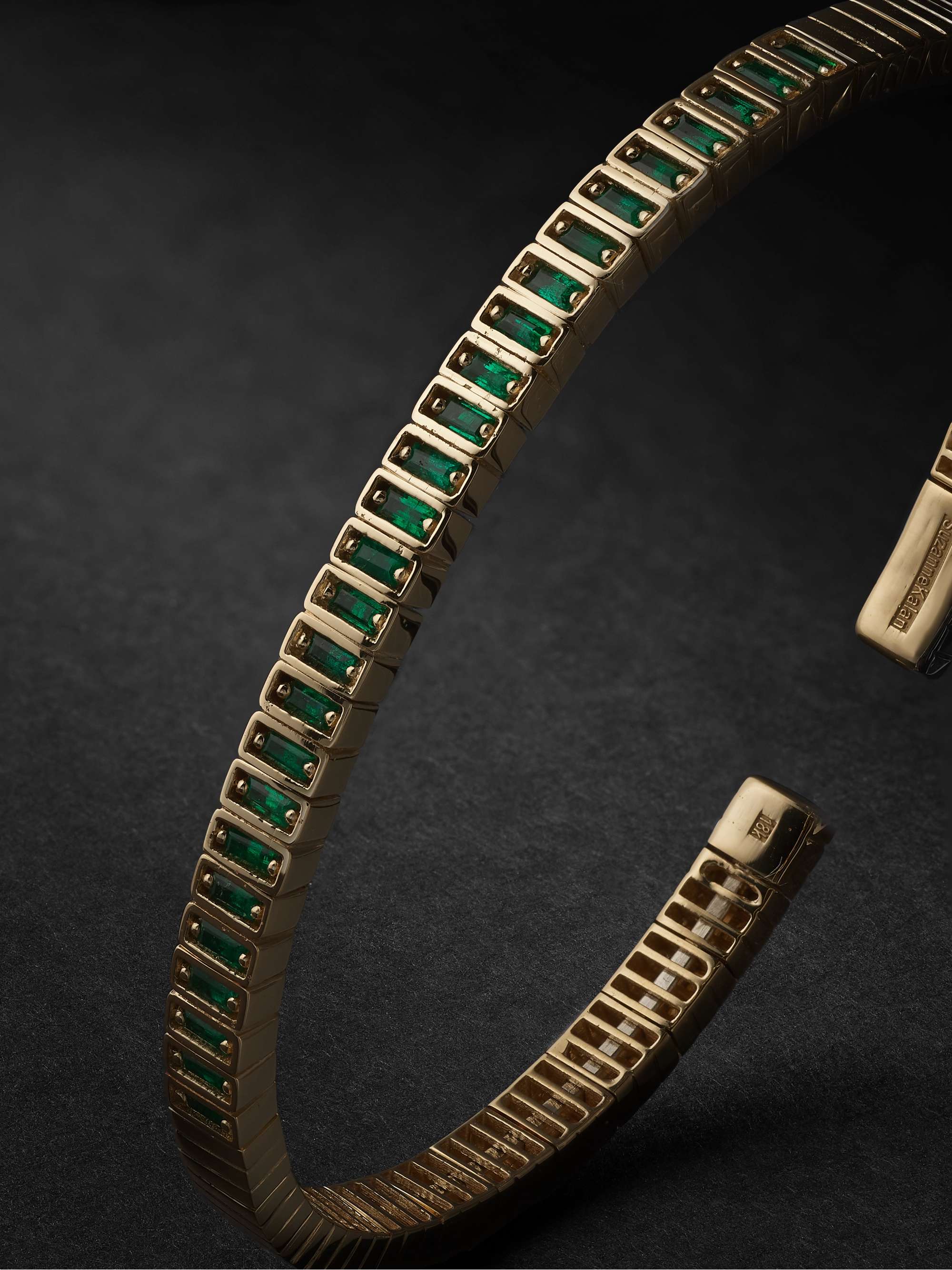 SUZANNE KALAN Gold Emerald Cuff