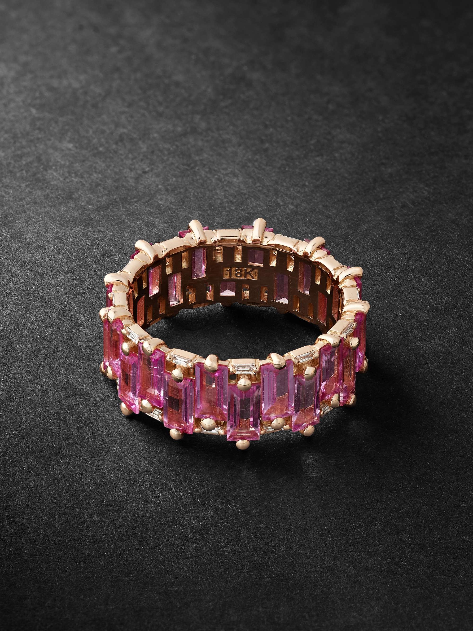 SUZANNE KALAN Rose Gold, Sapphire and Diamond Ring