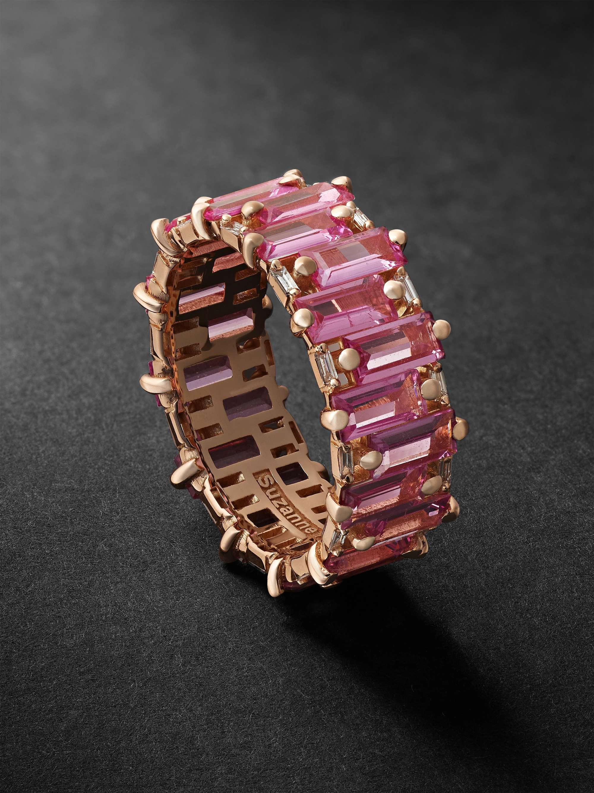 Rose Gold Sapphire and Diamond Ring