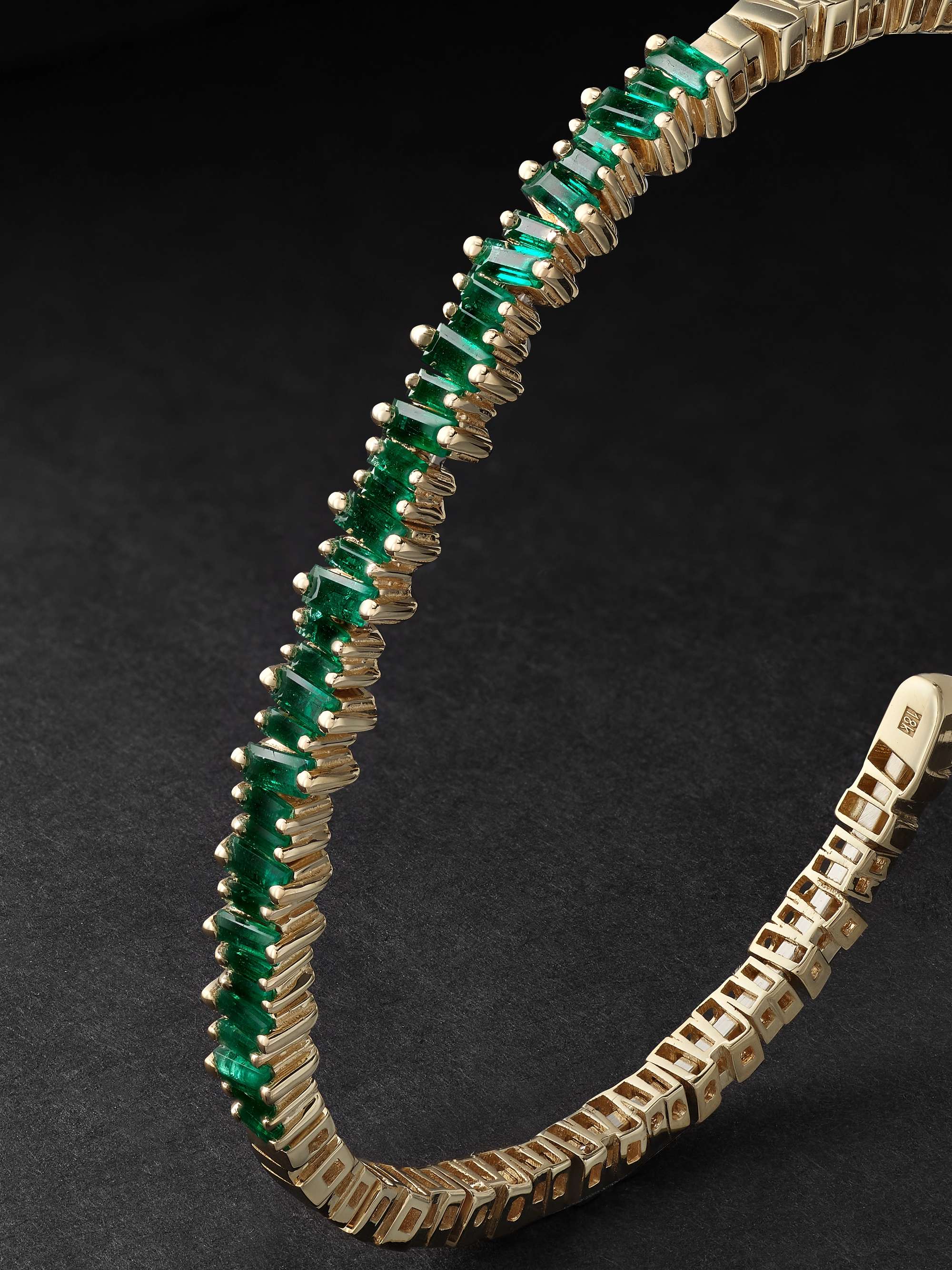 SUZANNE KALAN Gold Emerald Cuff