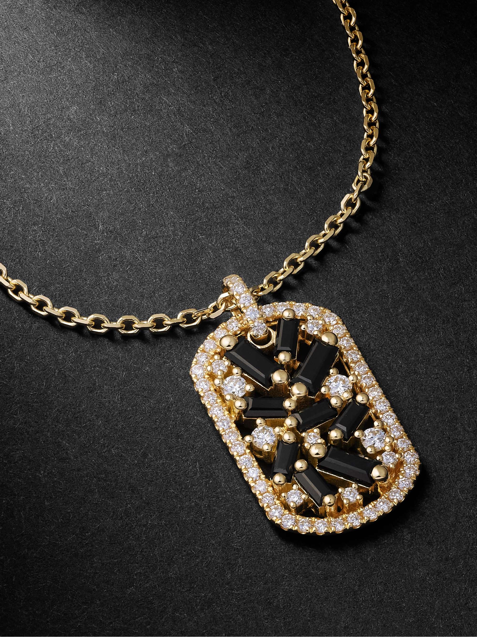 SUZANNE KALAN Rose Gold, Sapphire and Diamond Pendant Necklace