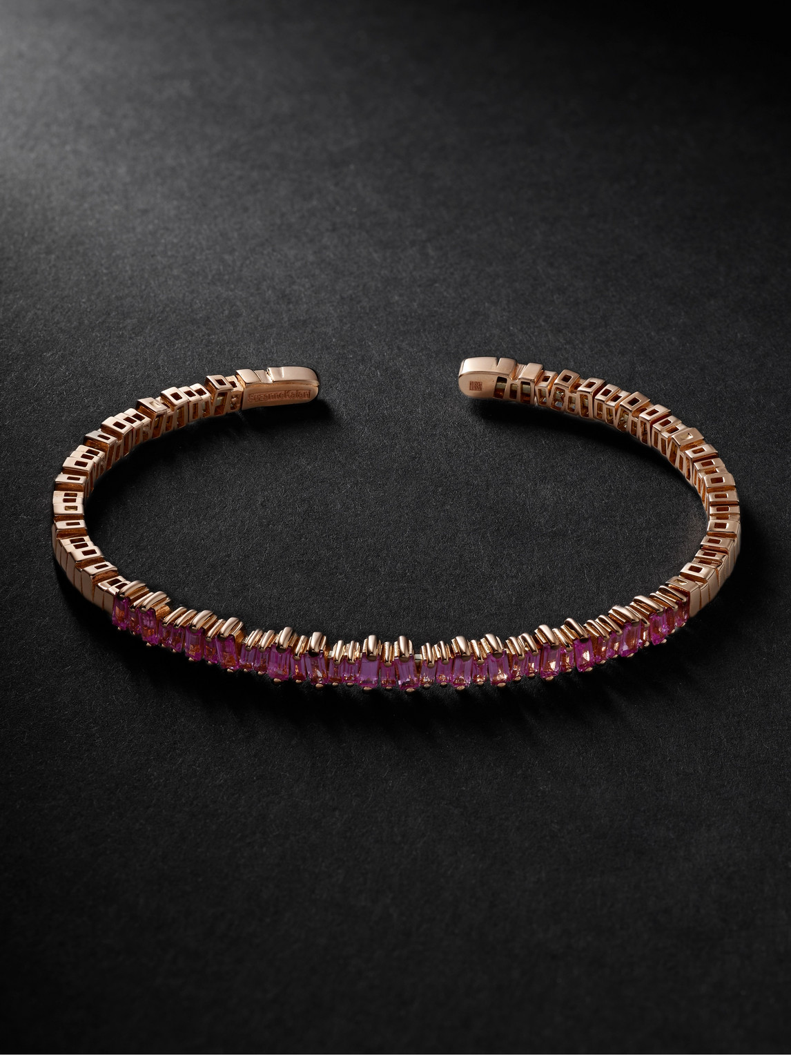 Suzanne Kalan Rose Gold Sapphire Cuff In Pink