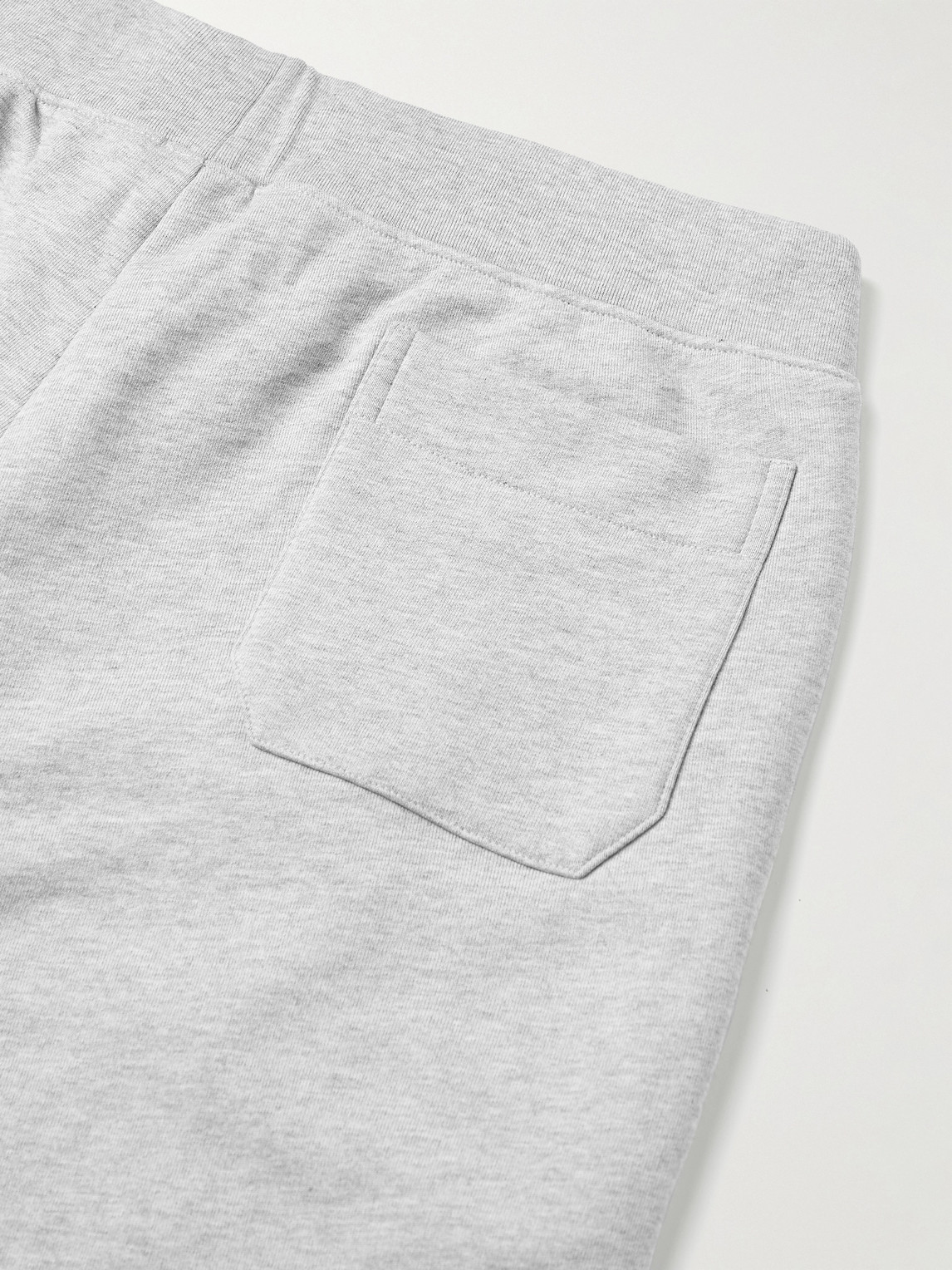 Shop Handvaerk Tapered Pima Cotton-jersey Sweatpants In Gray
