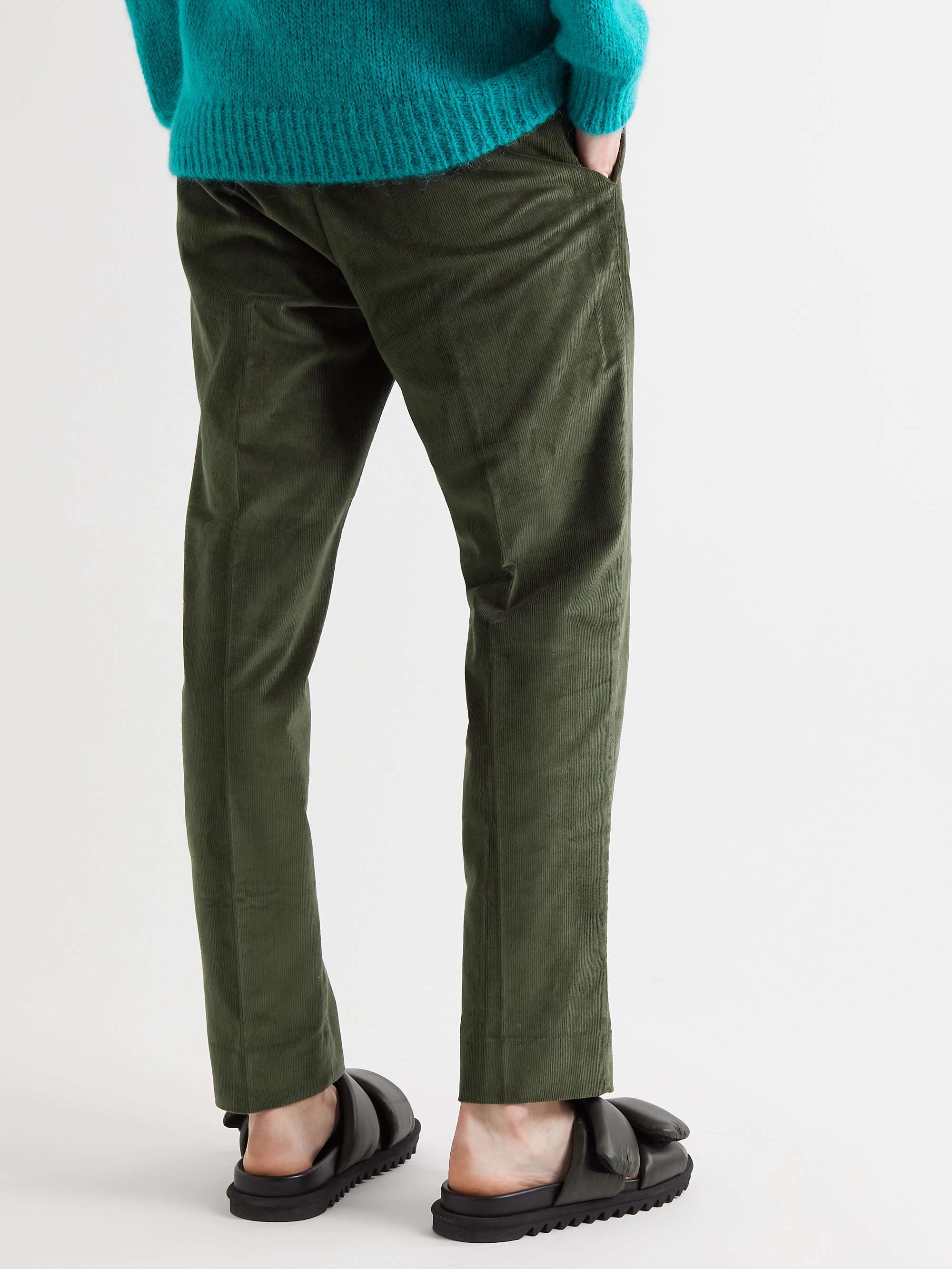 ERDEM Benedict Straight-Leg Cotton-Blend Corduroy Trousers