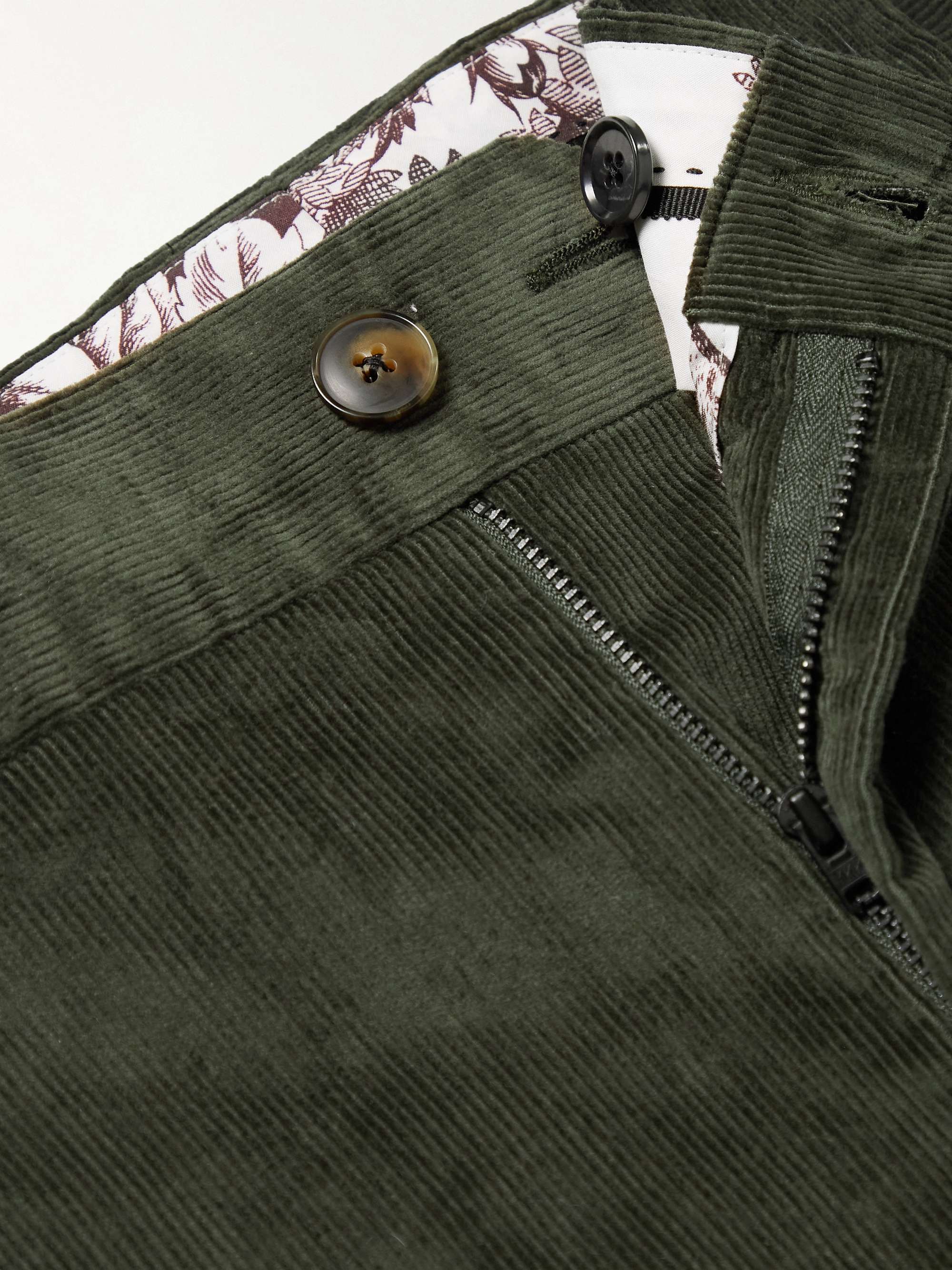 ERDEM Benedict Straight-Leg Cotton-Blend Corduroy Trousers