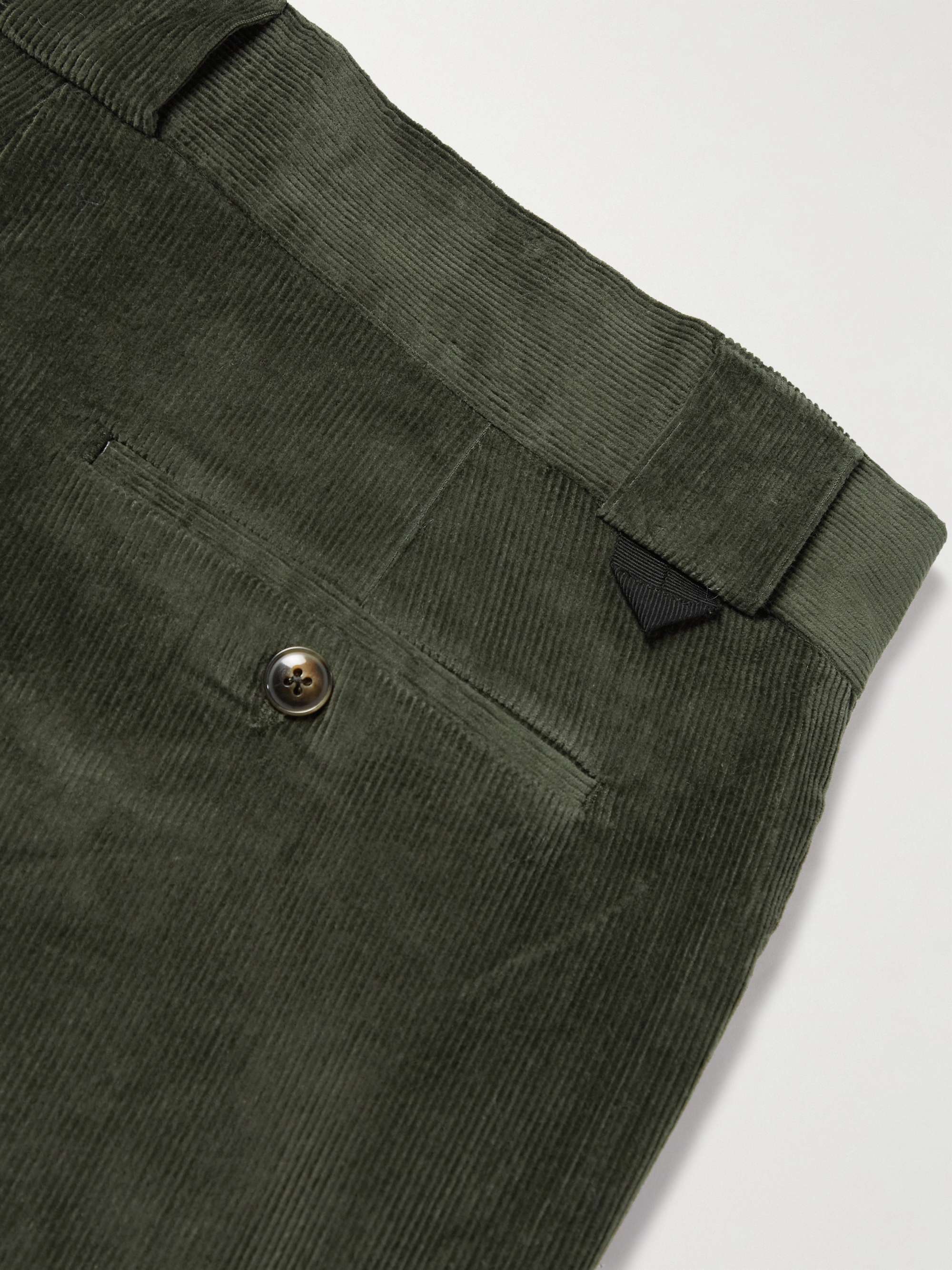 ERDEM Benedict Straight-Leg Cotton-Blend Corduroy Trousers