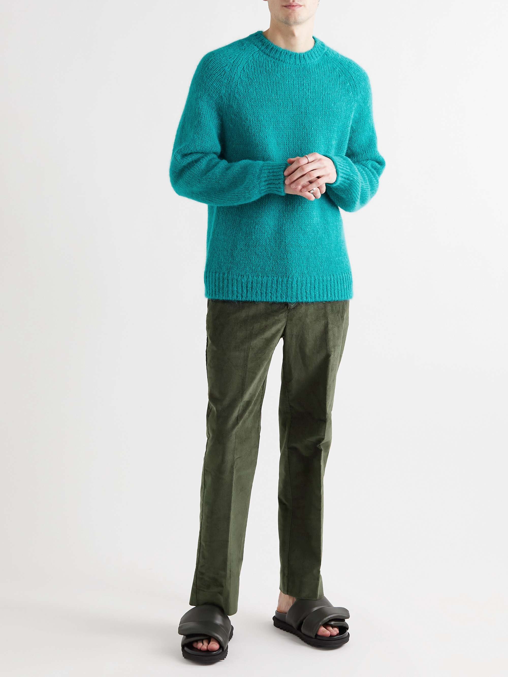 ERDEM Benedict Straight-Leg Cotton-Blend Corduroy Trousers