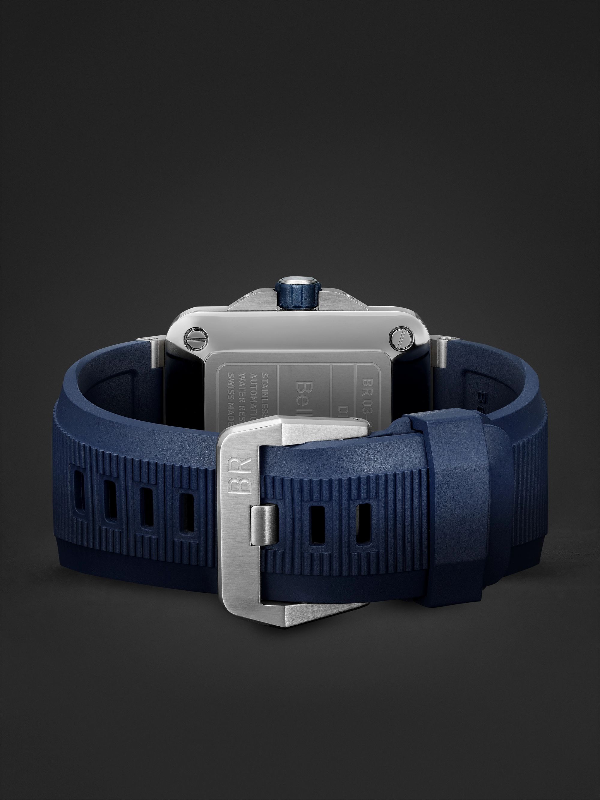 BELL & ROSS BR 03-92 Diver Blue Automatic 42mm Stainless Steel and Rubber Watch, Ref. No. BR0392-D-BU-ST/SRB