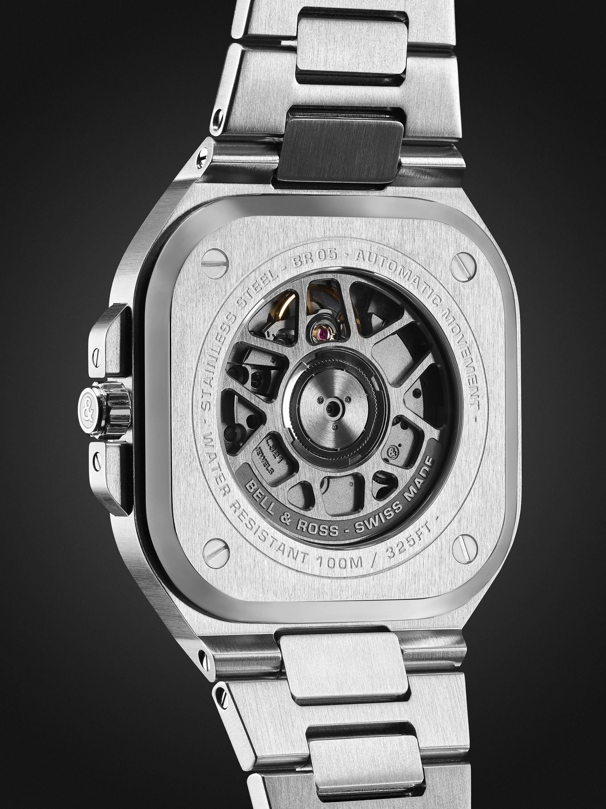 BELL & ROSS BR 05 Automatic 40mm Stainless Steel and Diamond Watch, Ref. No. BR05A-BL-STFLD/SST