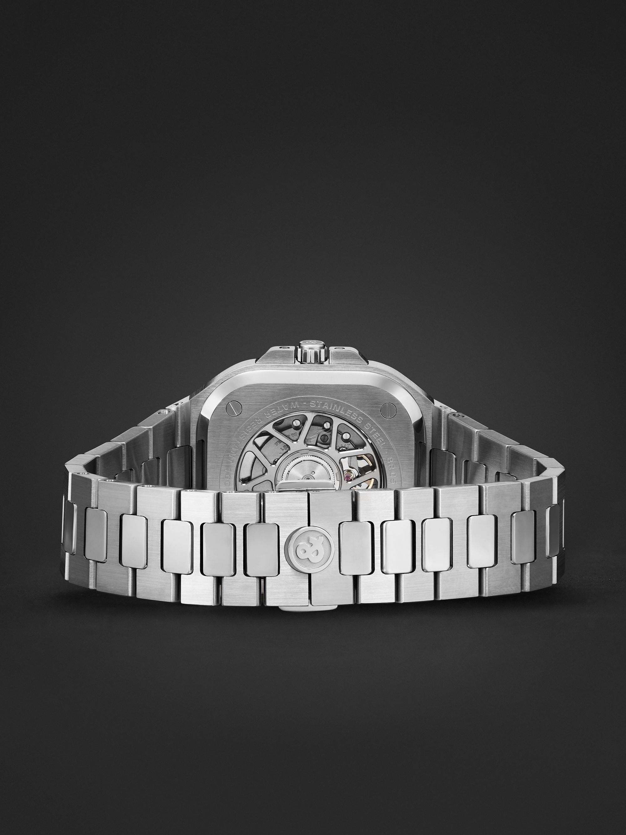 BELL & ROSS BR 05 Automatic 40mm Stainless Steel and Diamond Watch, Ref. No. BR05A-BL-STFLD/SST