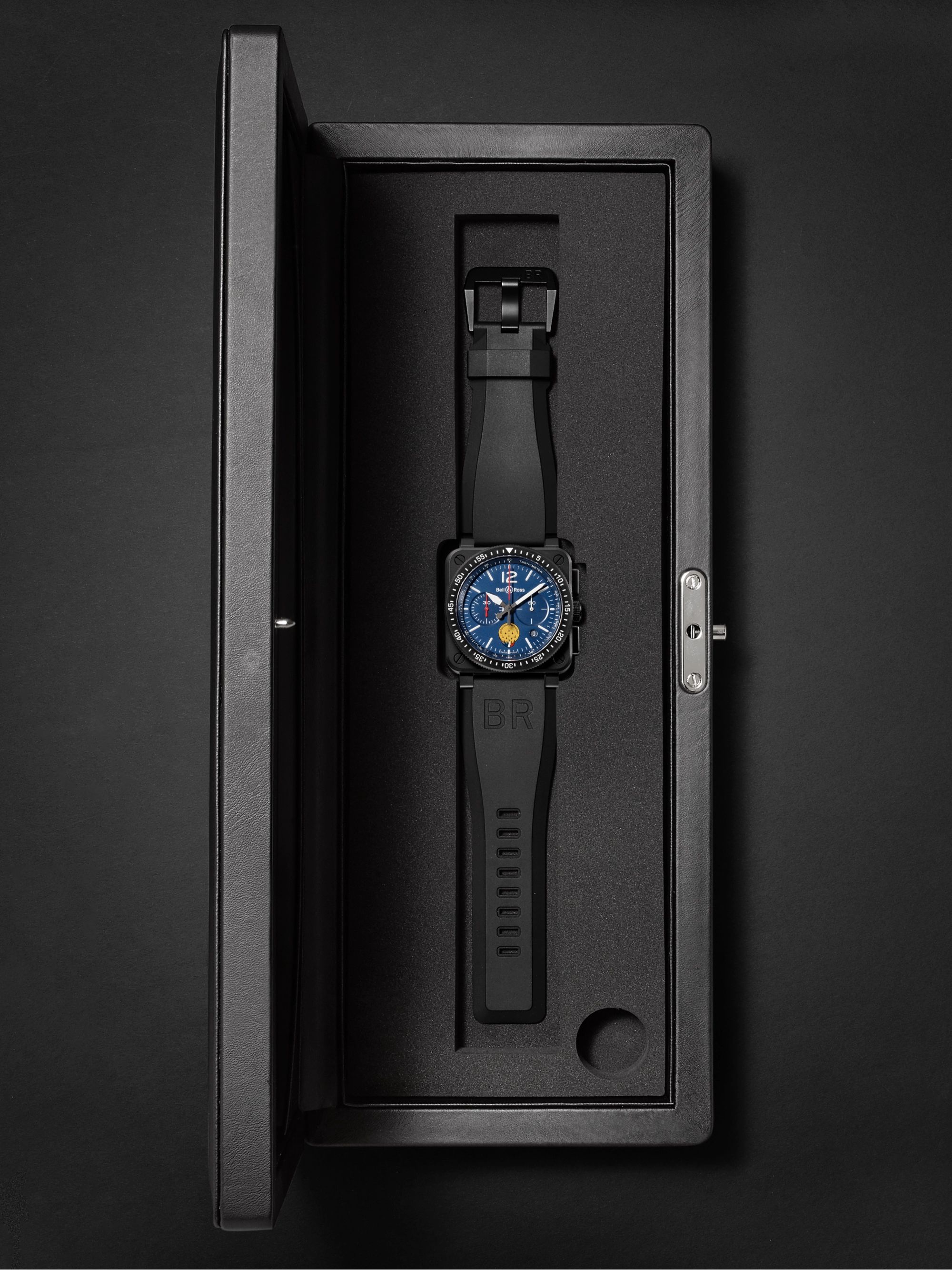 BELL & ROSS BR 03-94 PA94 Patrouille de France Limited Edition Chronograph Ceramic and Rubber Watch, Ref. No. BR0394-PAF1-CE/SRB